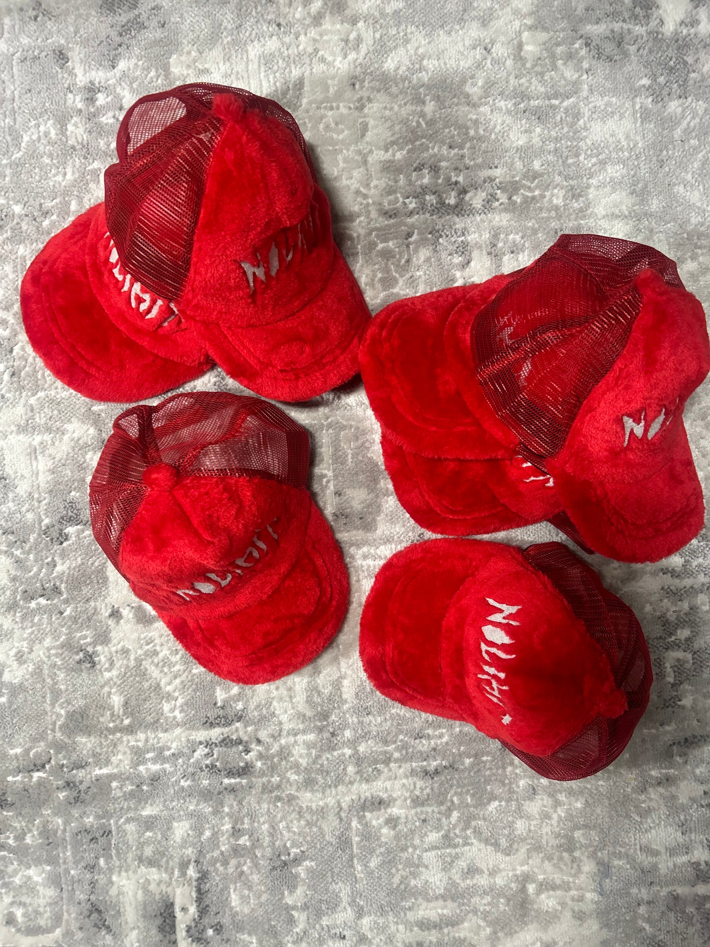 NOLIMIT Fuzzy Trucker Hat (Red)