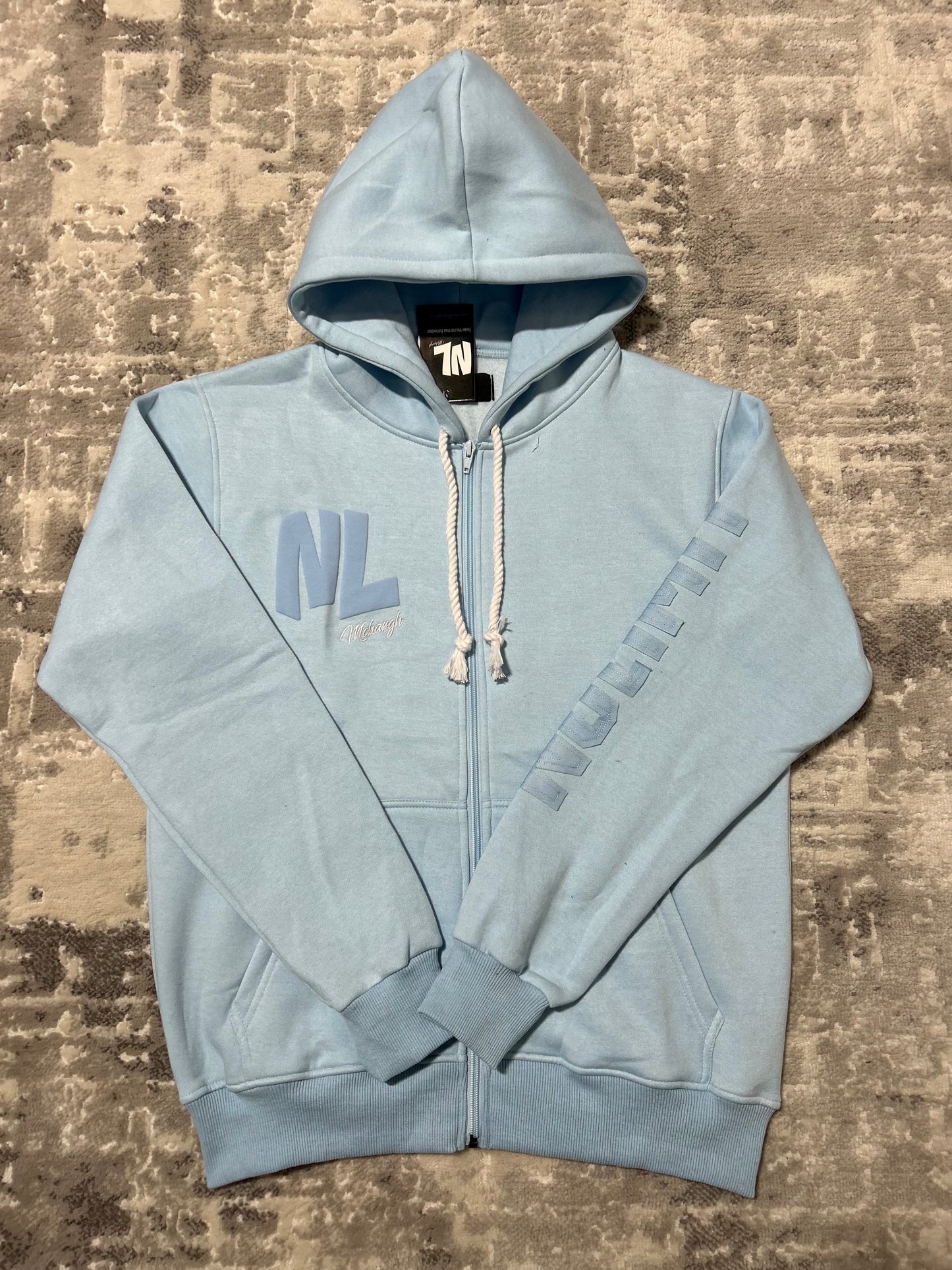 Sky Blue NOLIMIT Rope String Zip-Up