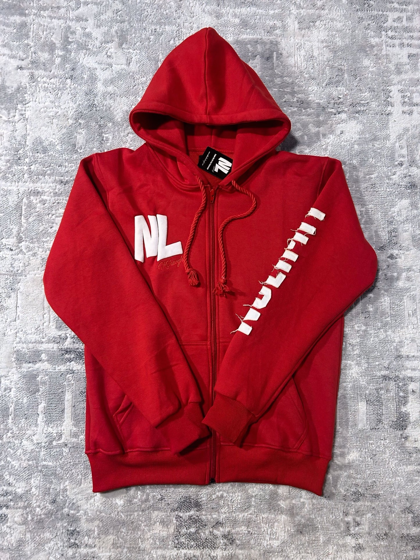 Red NOLIMIT Rope String Zip-Up