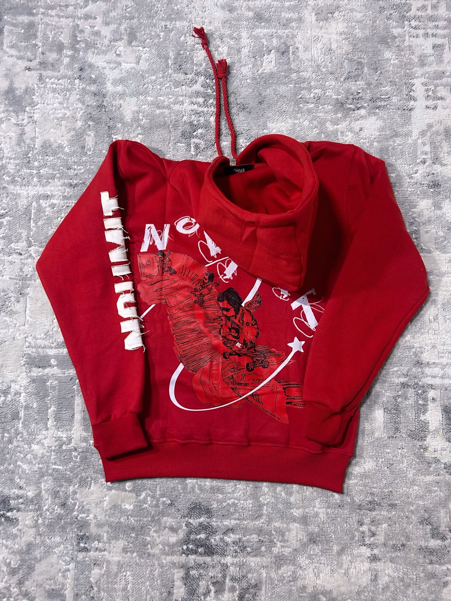 Red NOLIMIT Rope String Zip-Up