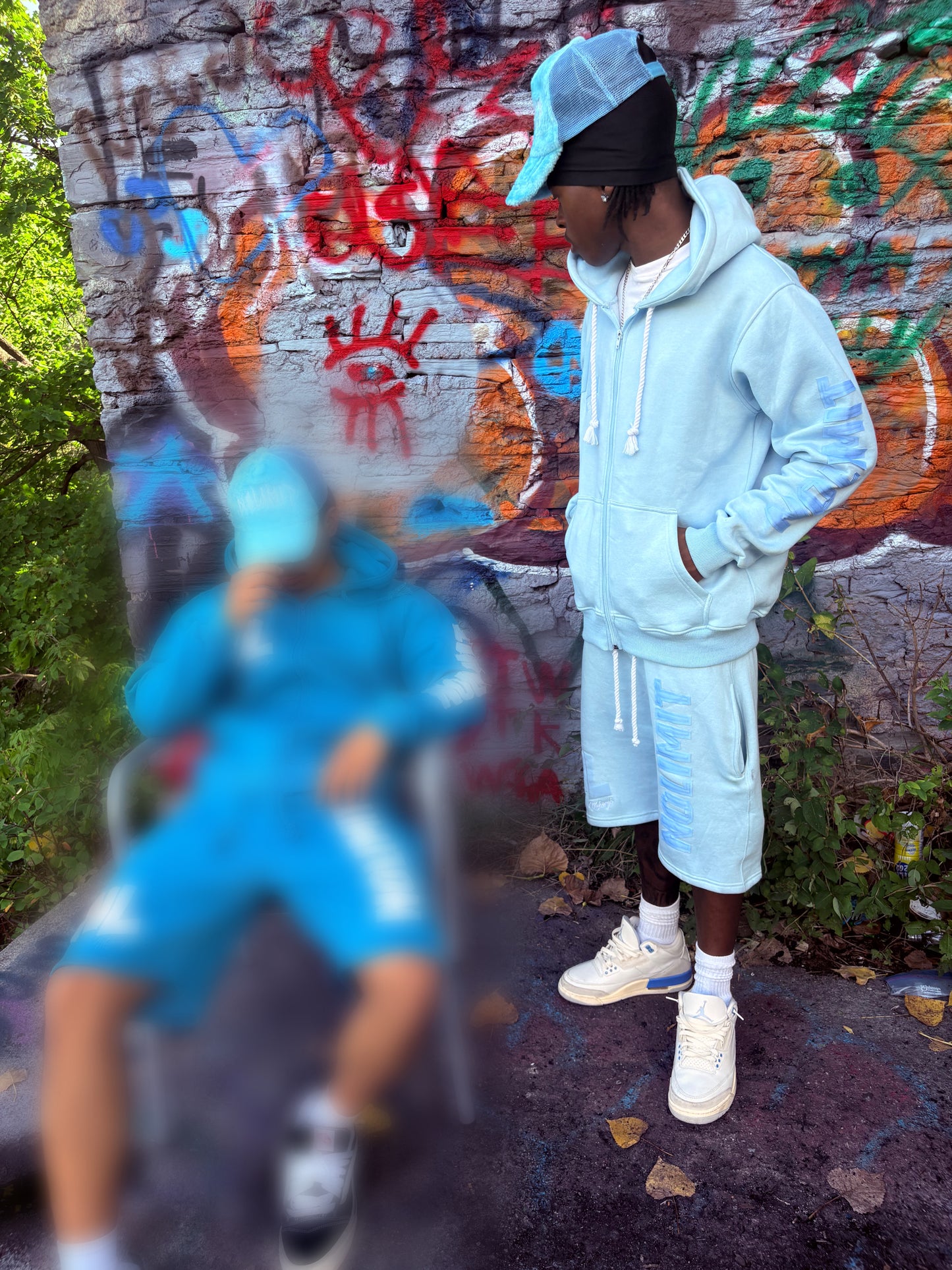 Sky Blue NOLIMIT Rope String Shorts