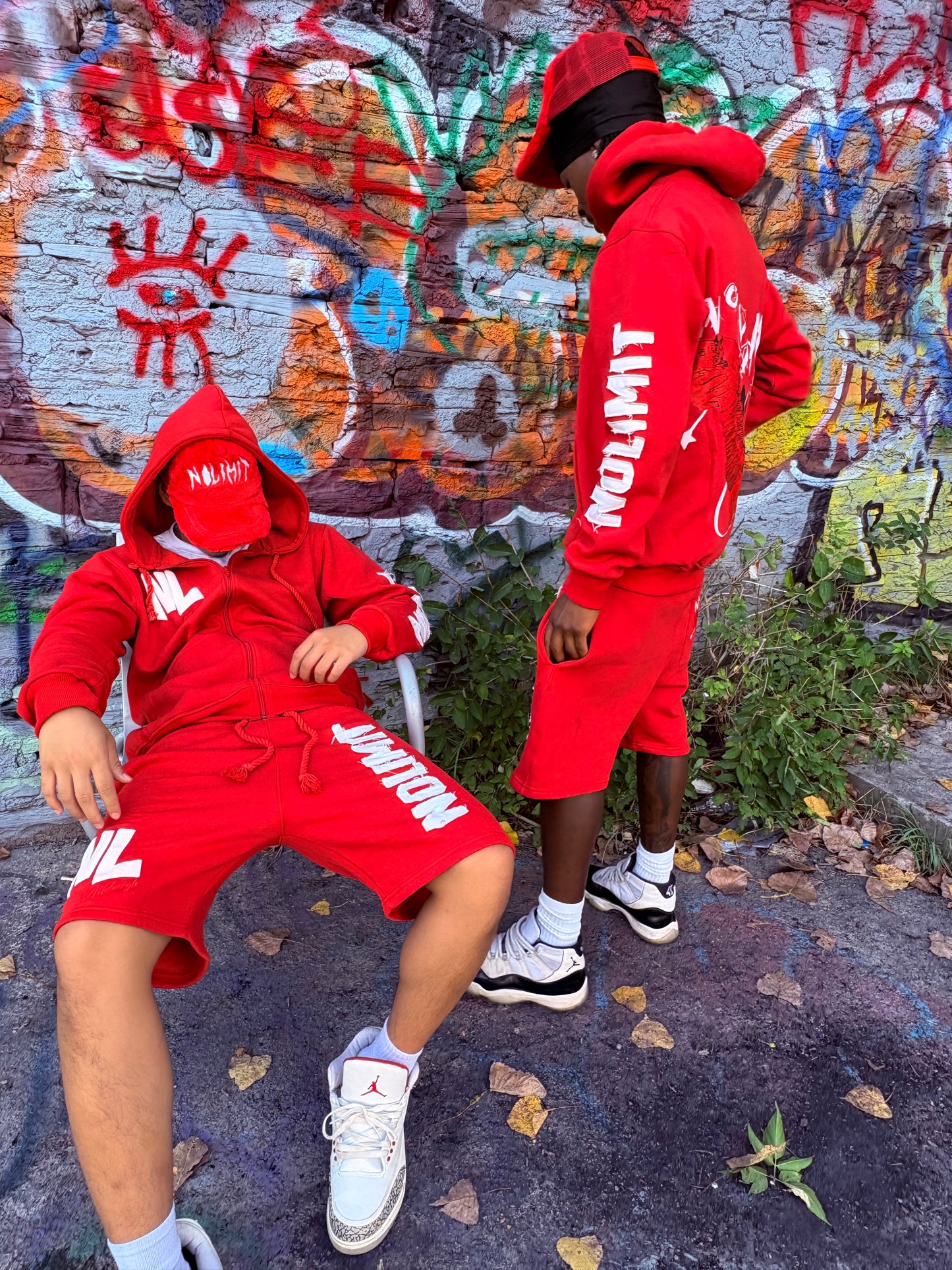 Red NOLIMIT Rope String Zip-Up