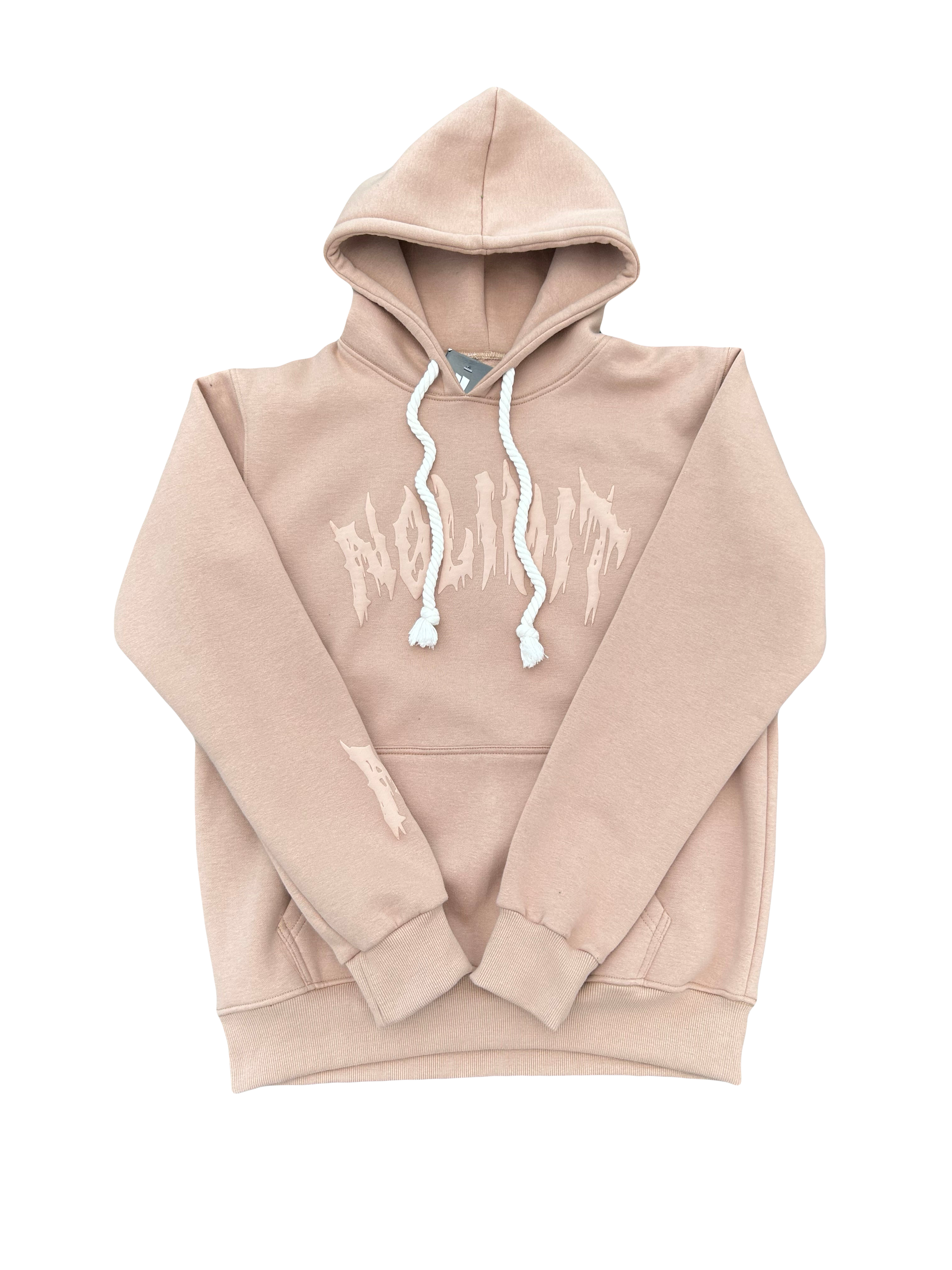 "NOLIMIT" Puff Print Rope String Hoodie