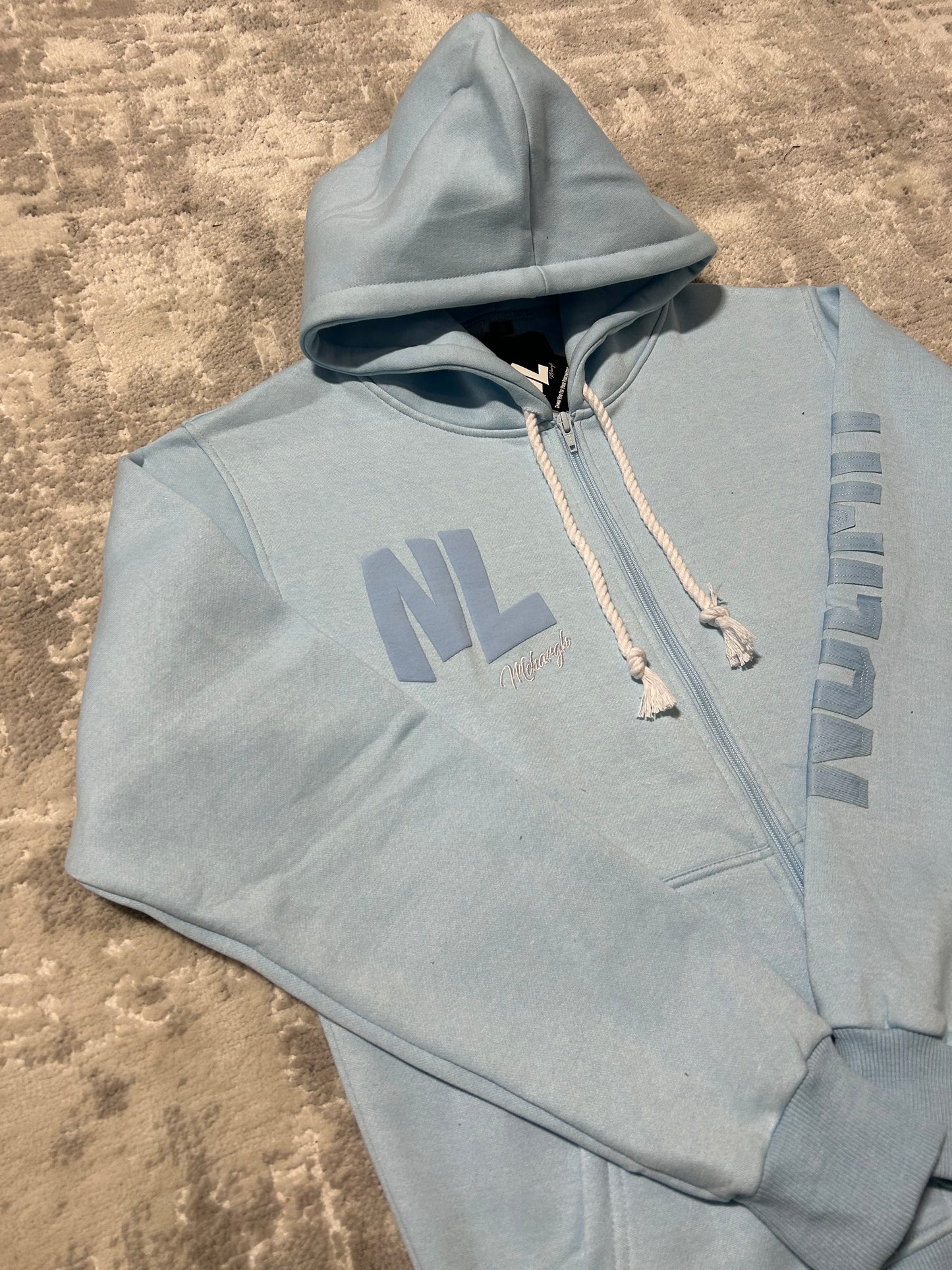 Sky Blue NOLIMIT Rope String Zip-Up