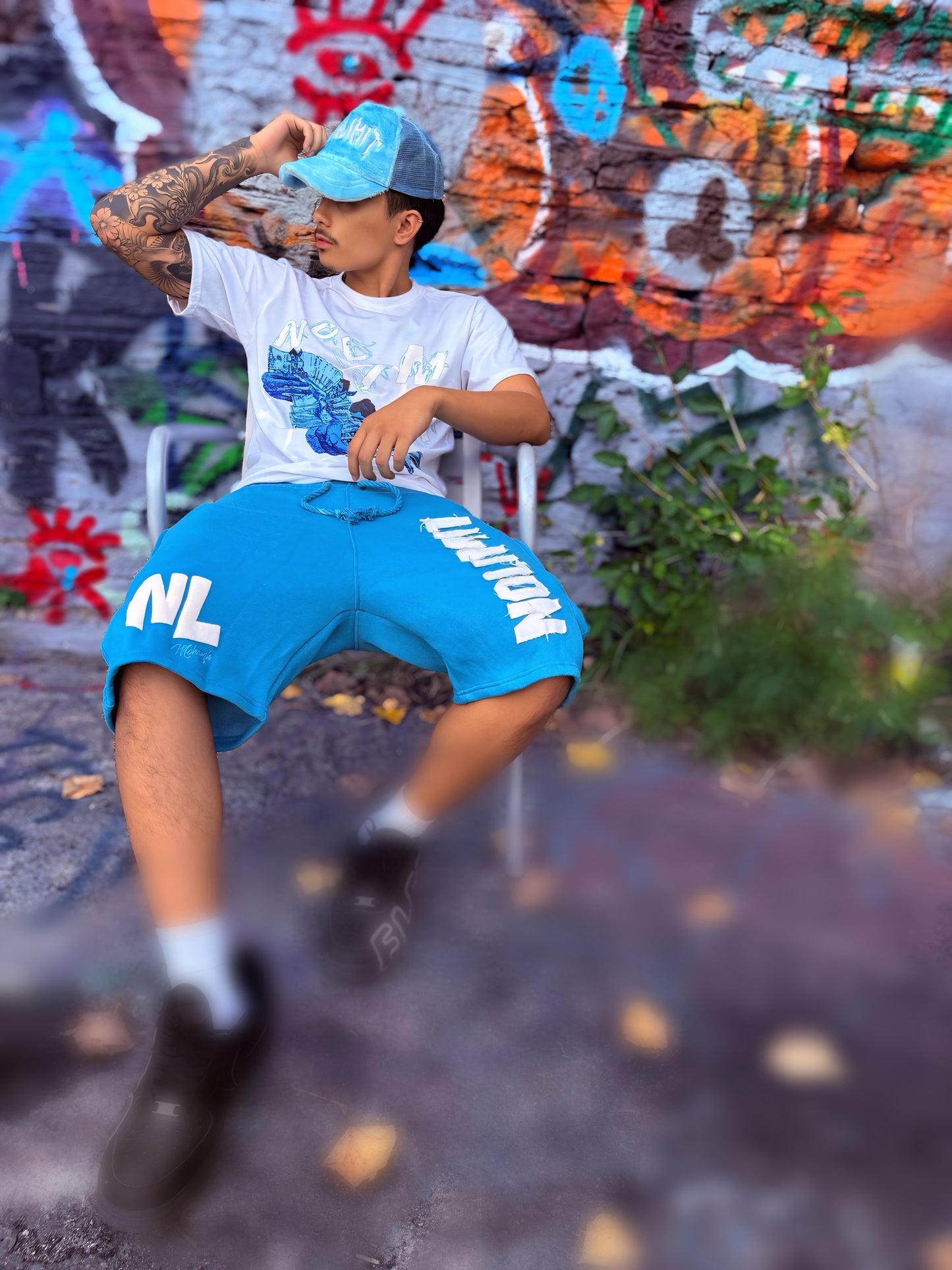 NOLIMIT Fuzzy Trucker Hat (Blue)