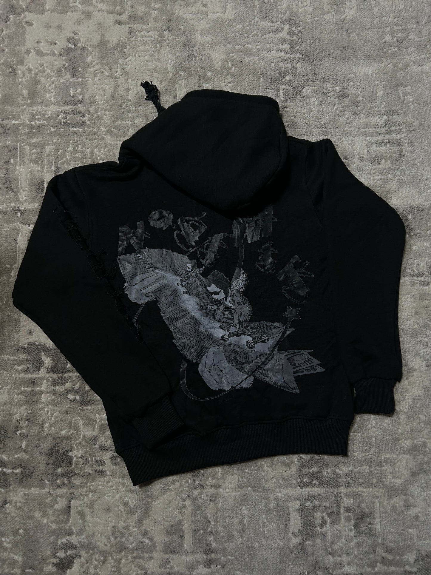 Black NOLIMIT Rope String Zip-Up
