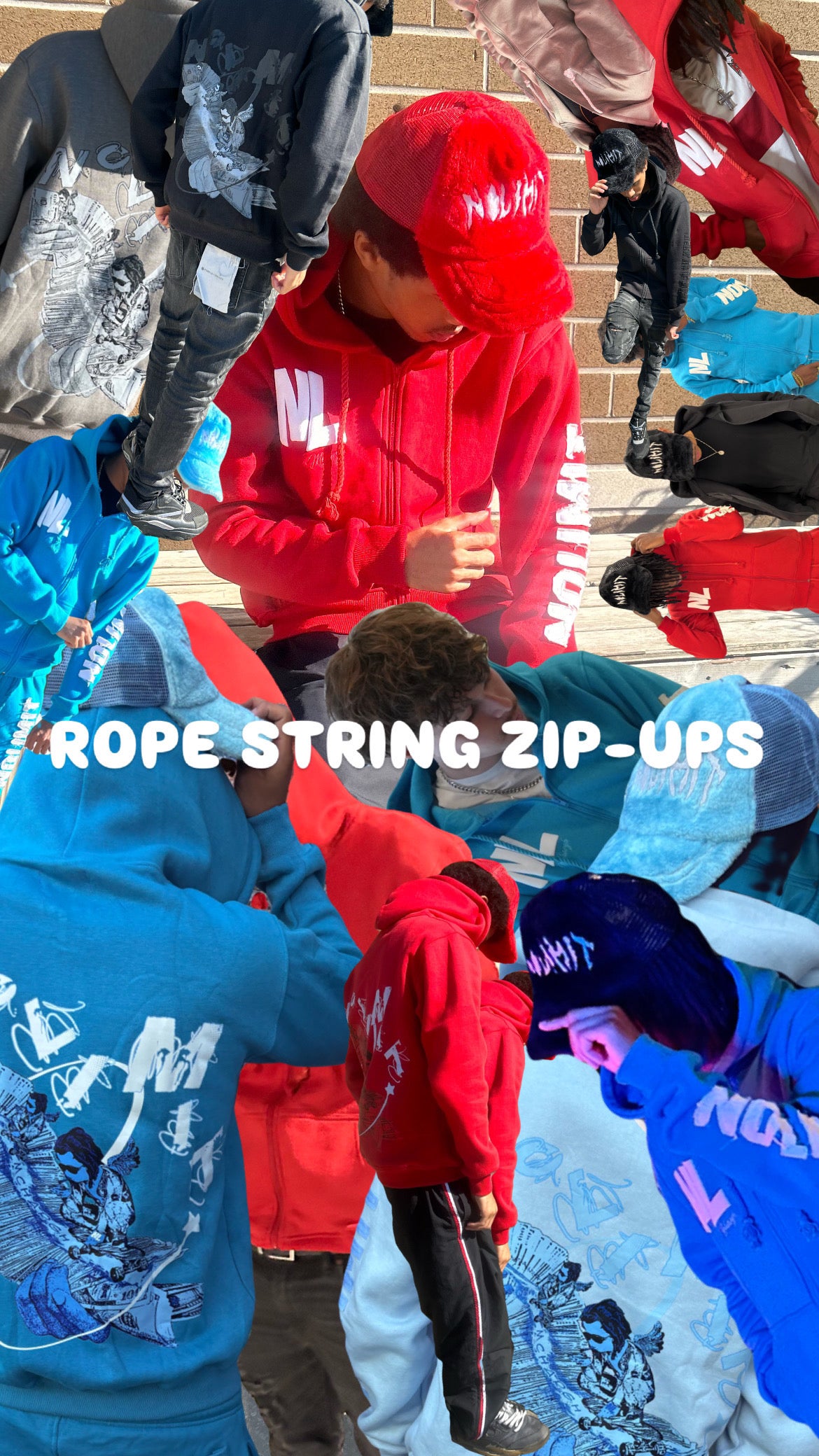 Rope String Zip-Ups