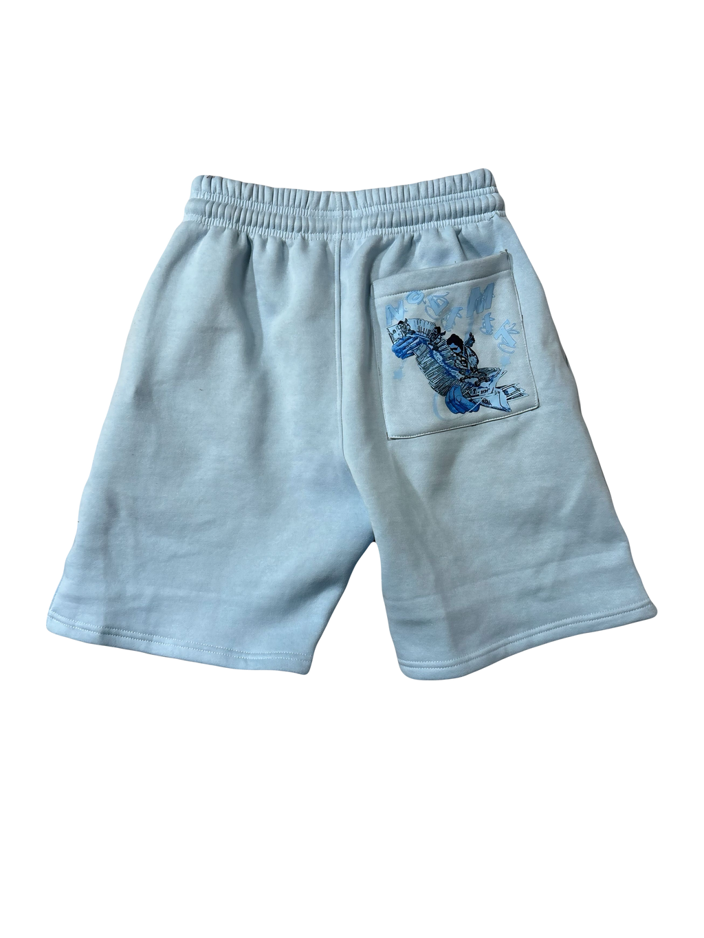 Sky Blue "NOLIMIT" Rope String Money Spread Shorts