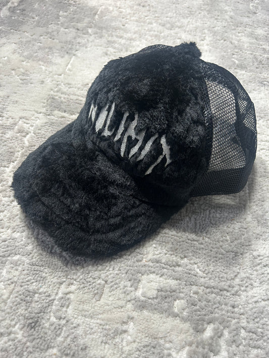 NOLIMIT Fuzzy Trucker Hat (Black)