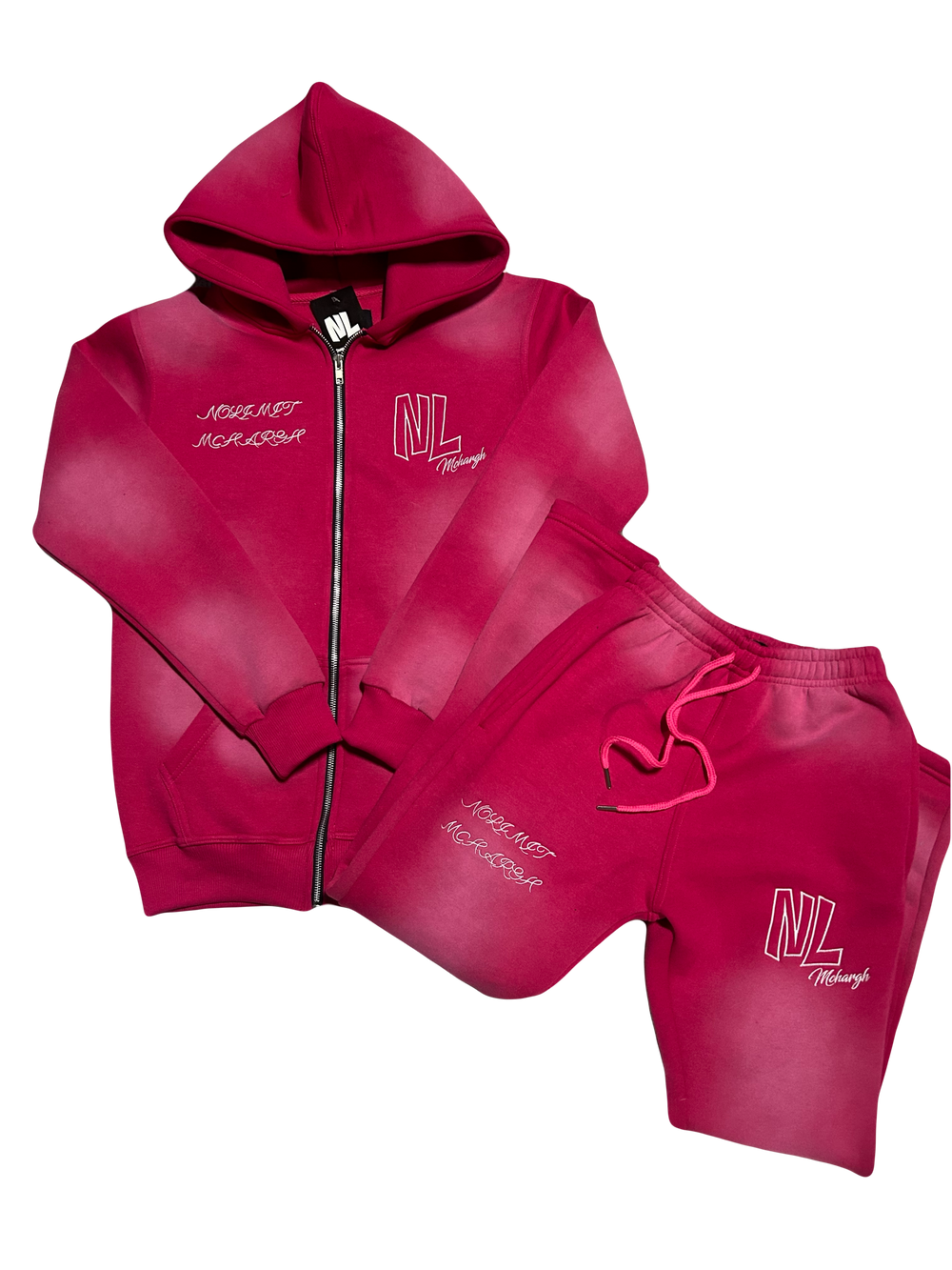 Washed Pink Tracksuit Set