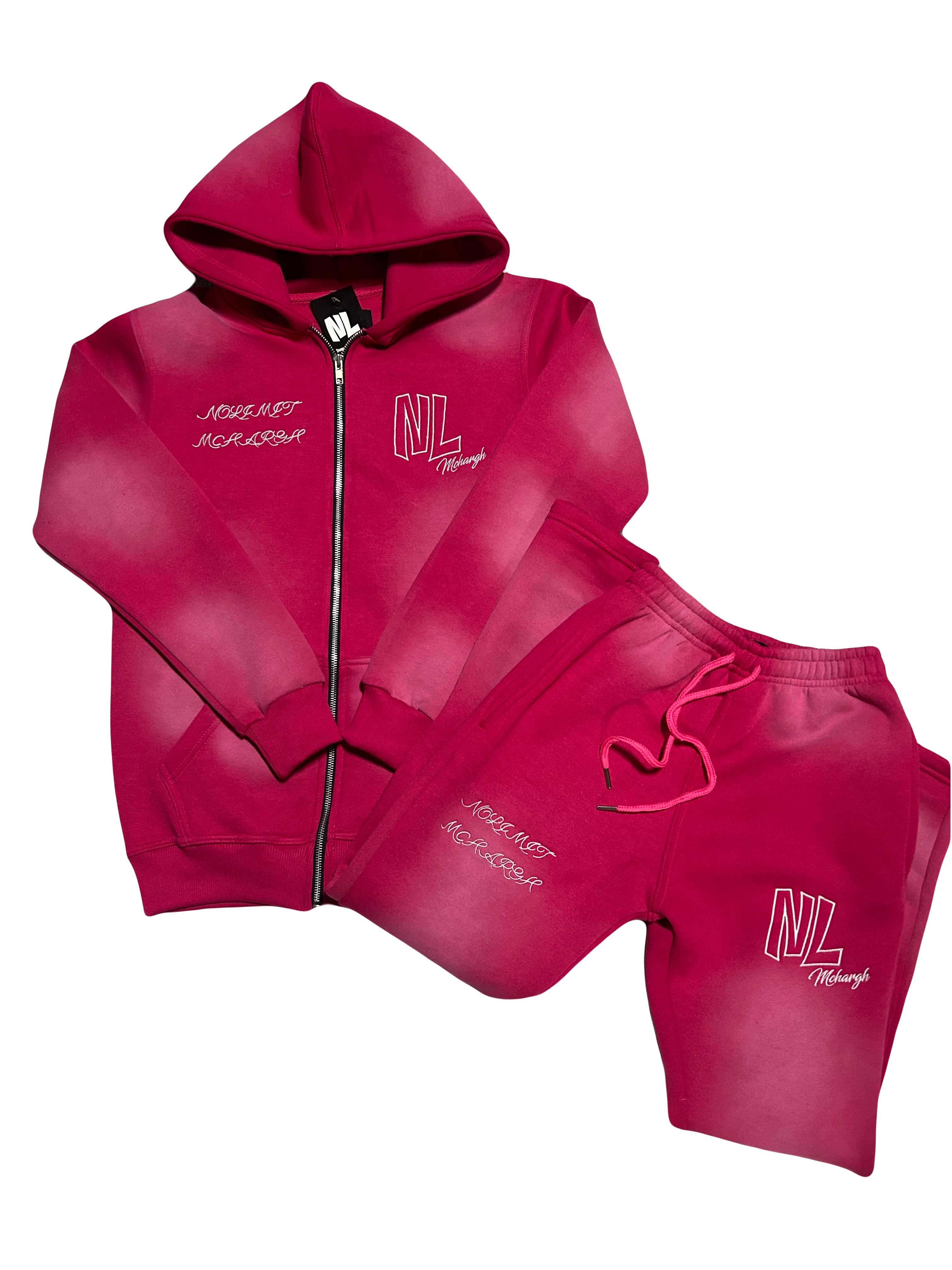 Washed Pink Tracksuit Set