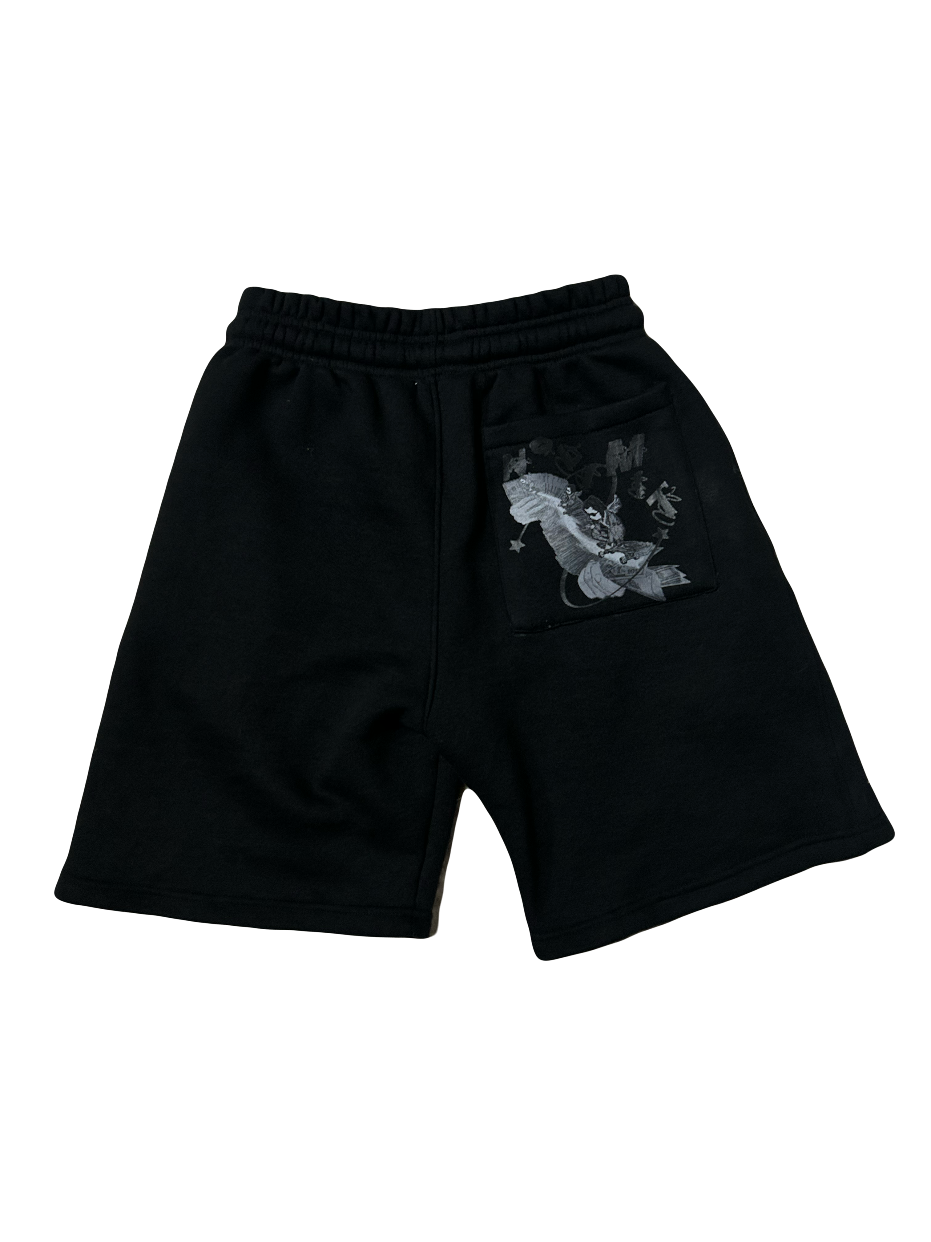 Black "NOLIMIT" Rope String Money Spread Shorts