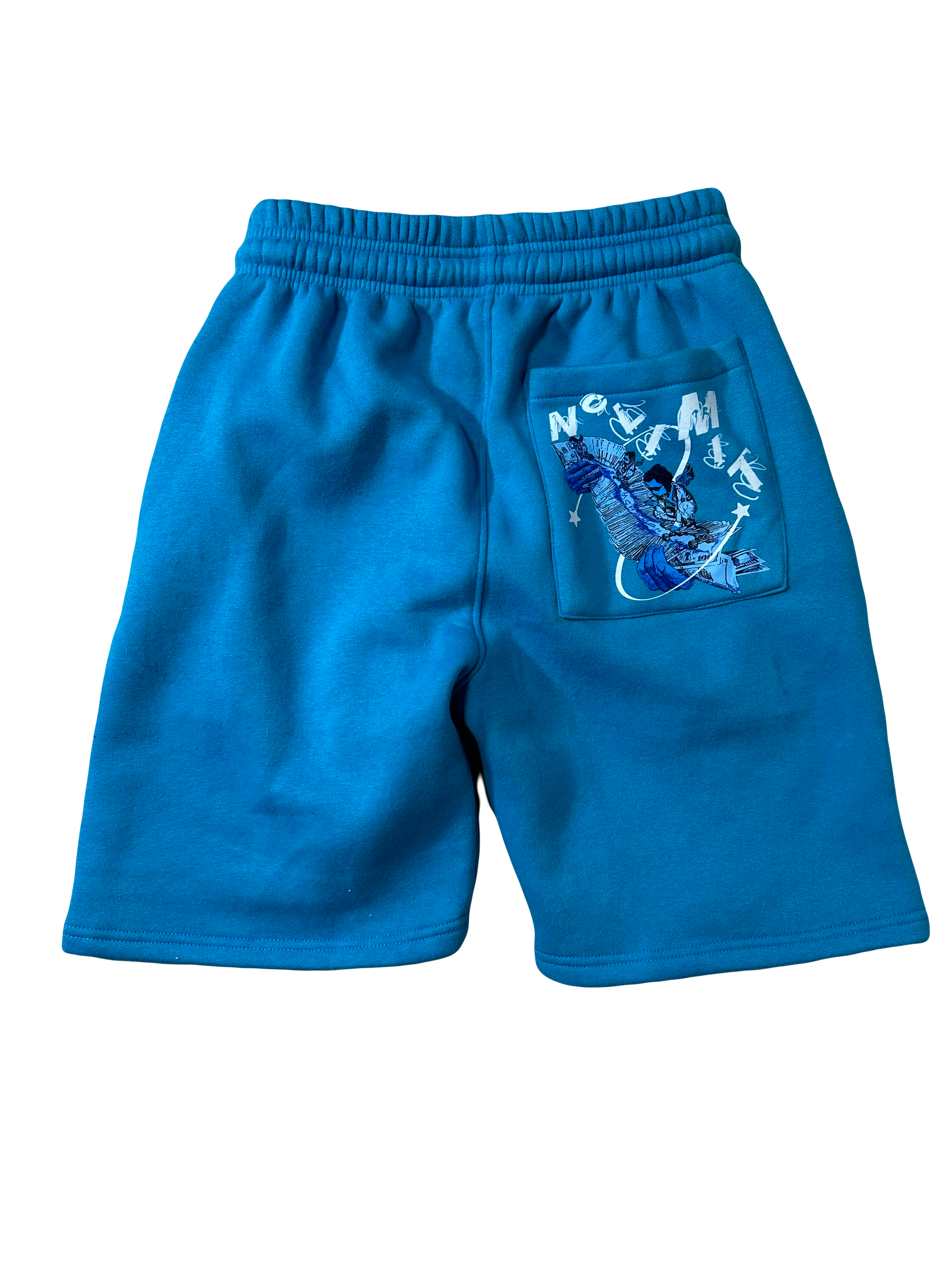 Ocean Blue "NOLIMIT" Rope String Money Spread Shorts