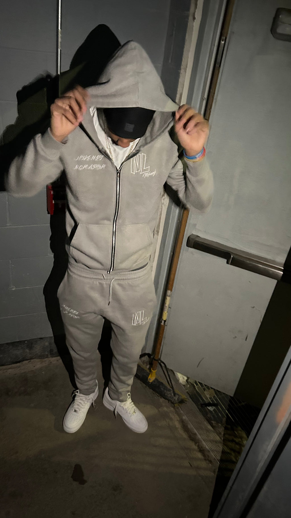 Washed Grey Tracksuit Set
