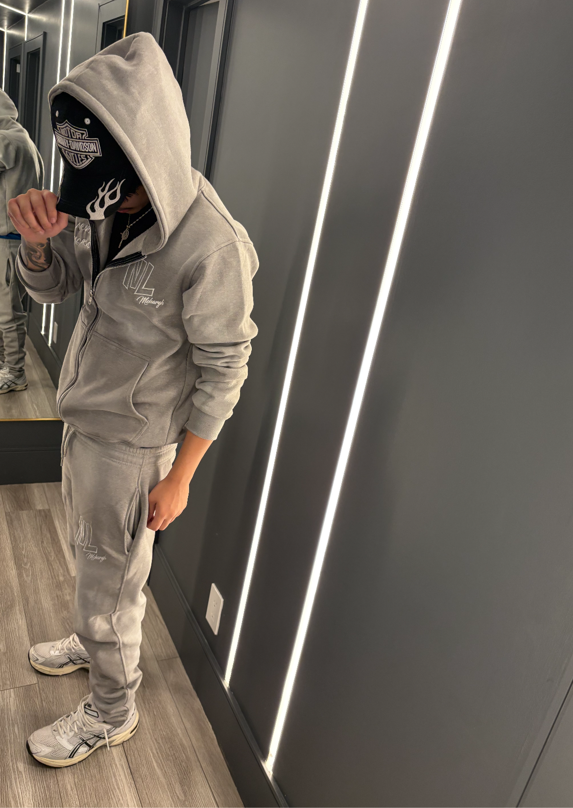 Washed Grey Tracksuit Set