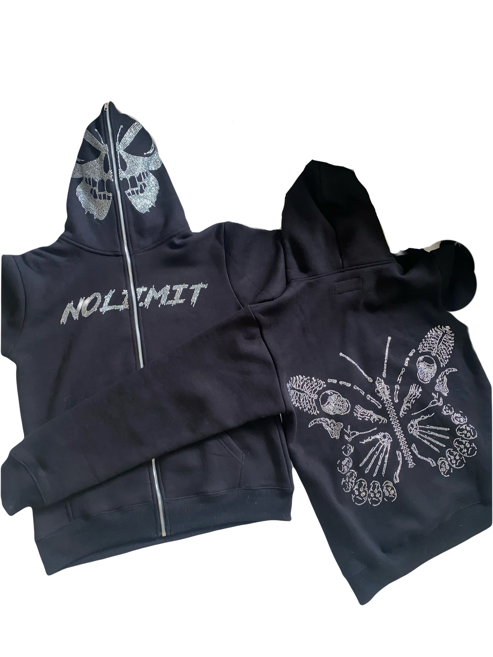 "NOLIMIT" Rhinestone Fullzip