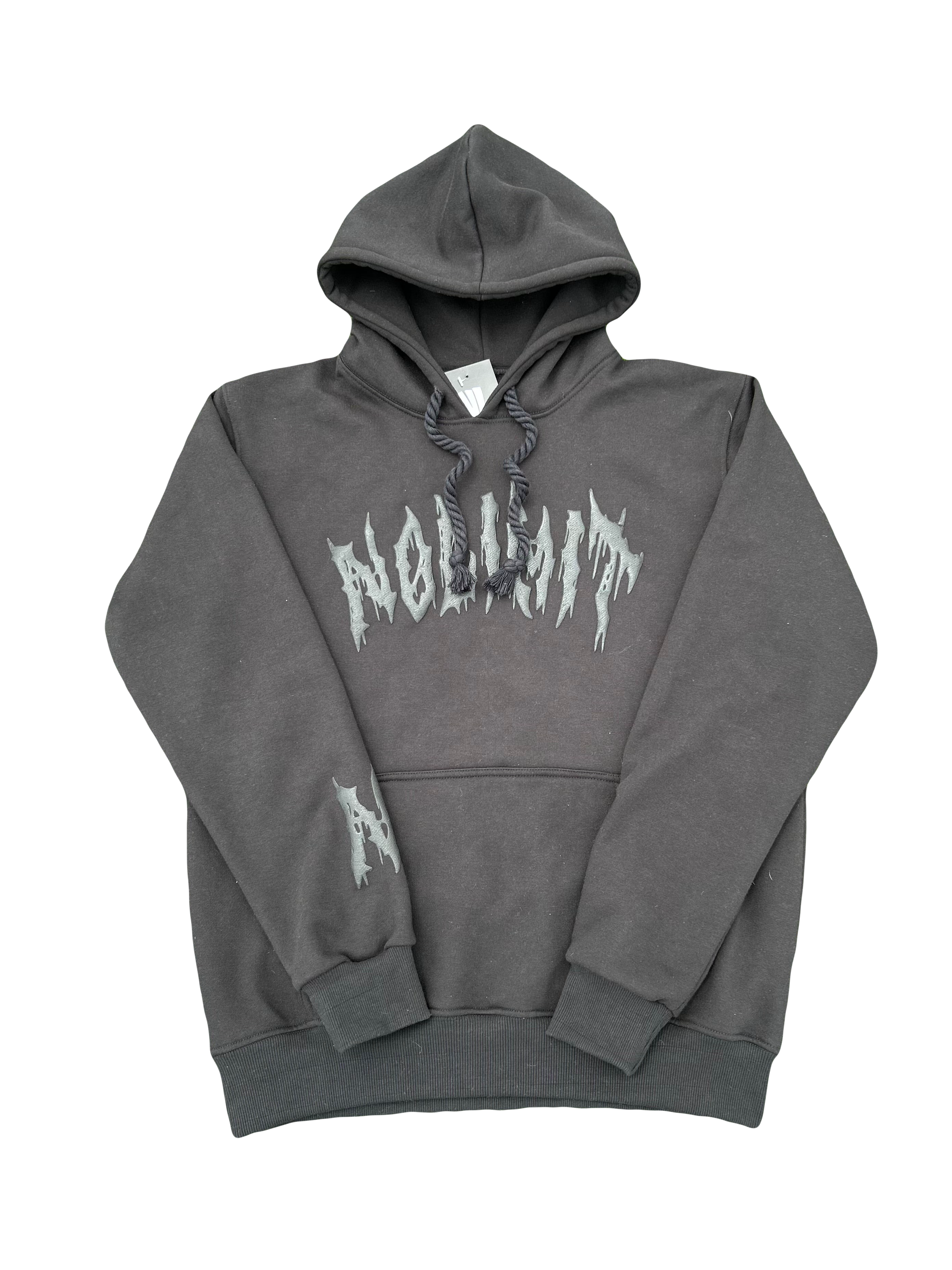 "NOLIMIT" Puff Print Rope String Hoodie