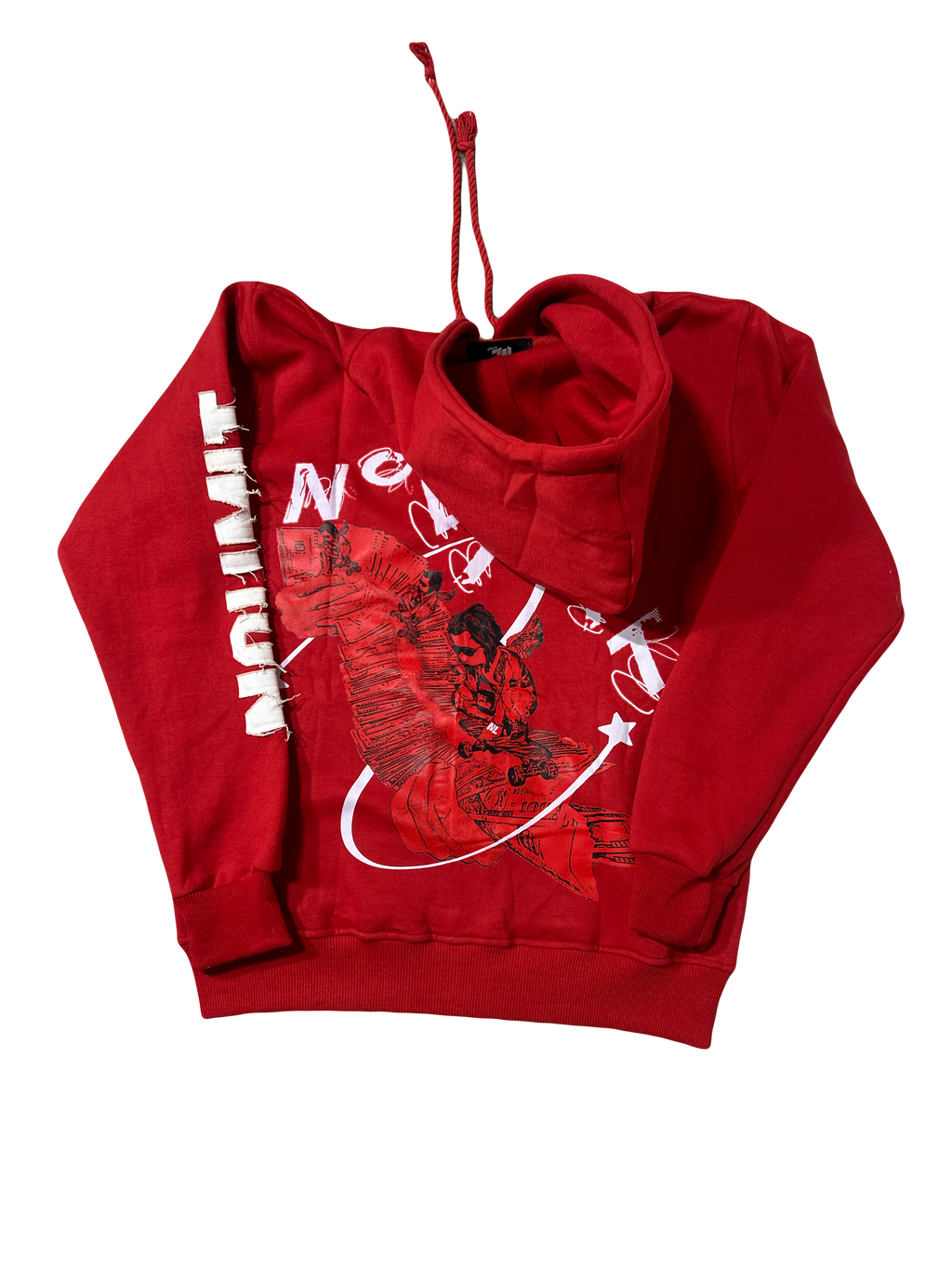 Red "NOLIMIT" Rope String Money Spread Zip-Up