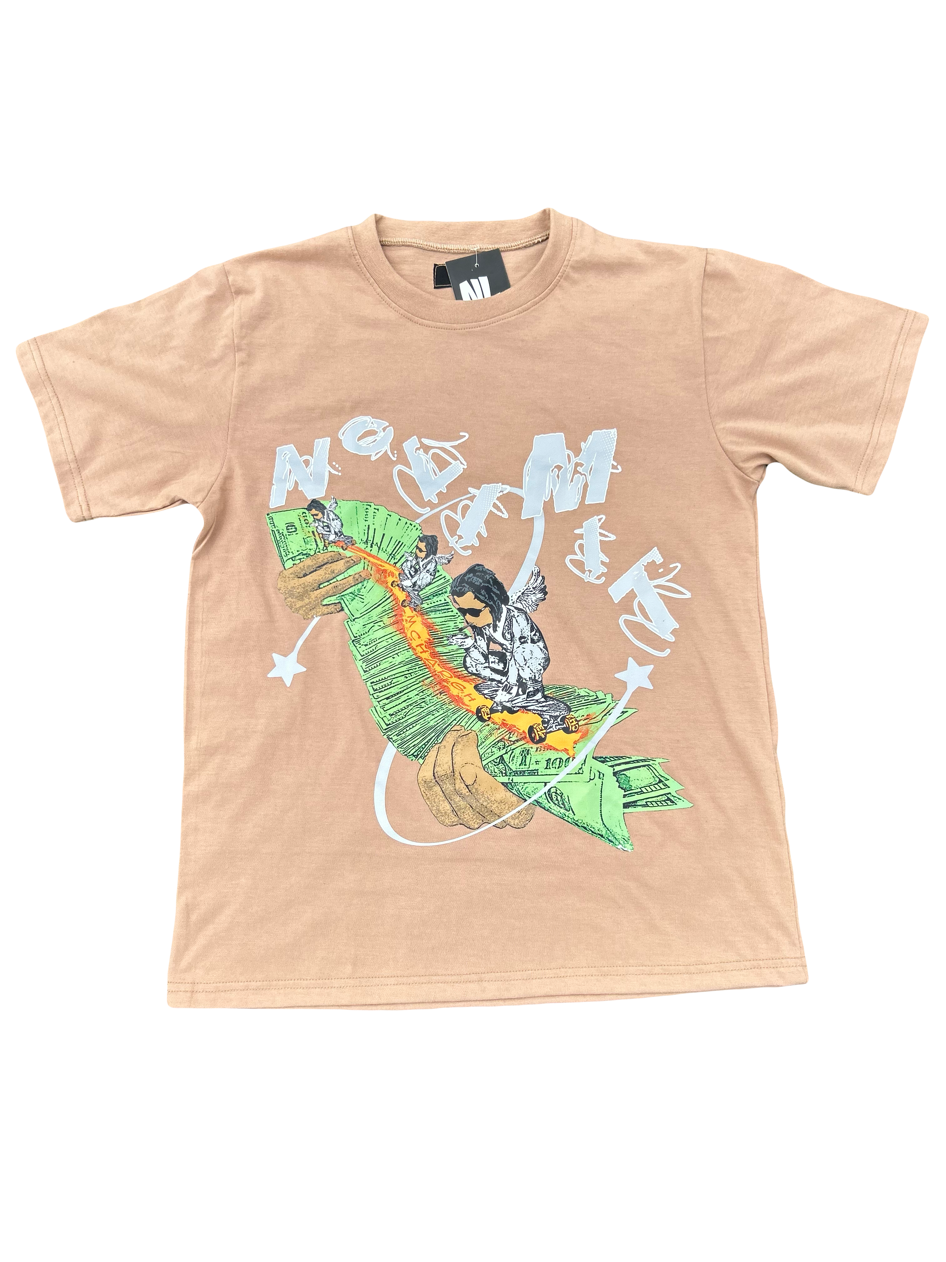 Tan “NOLIMIT” Money Spread T-Shirt 💸