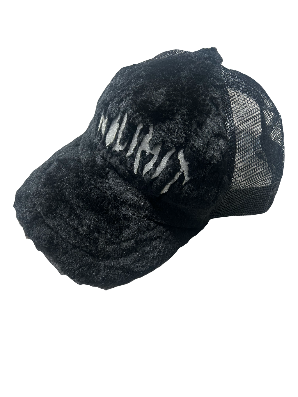 NOLIMIT Fuzzy Trucker Hat (Black)
