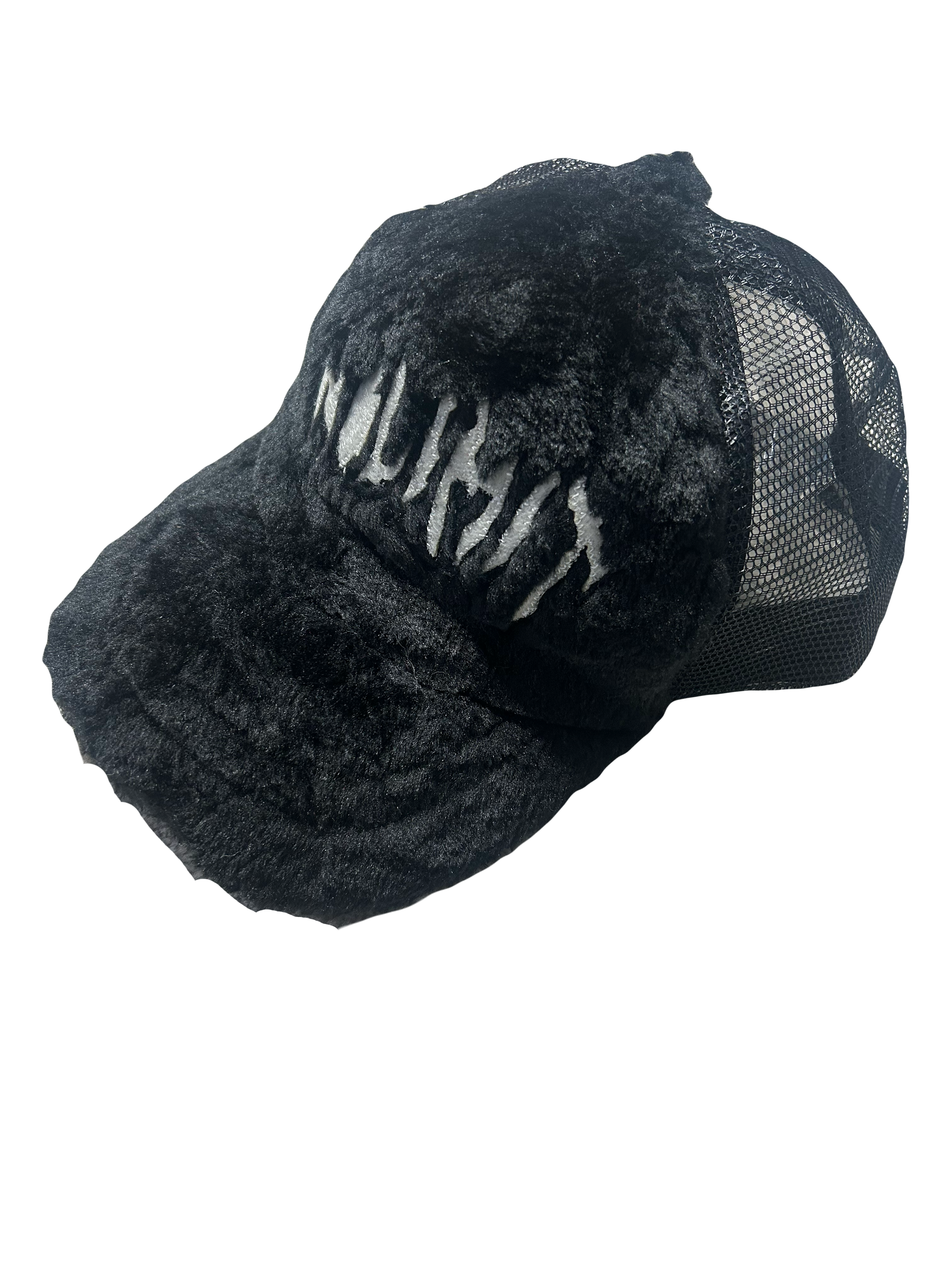 NOLIMIT Fuzzy Trucker Hat (Black)