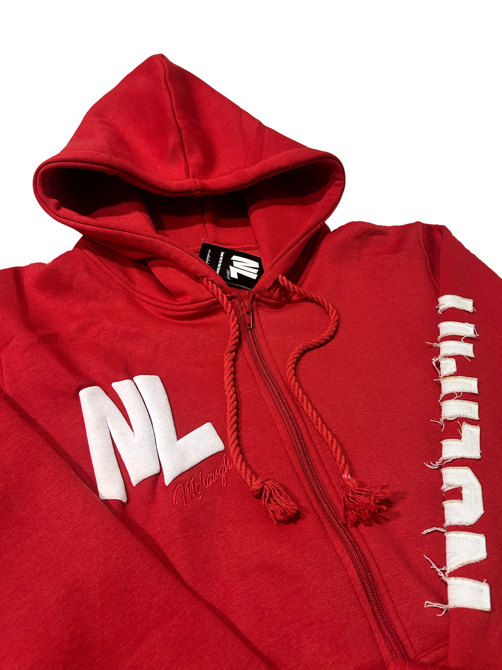 Red "NOLIMIT" Rope String Money Spread Zip-Up