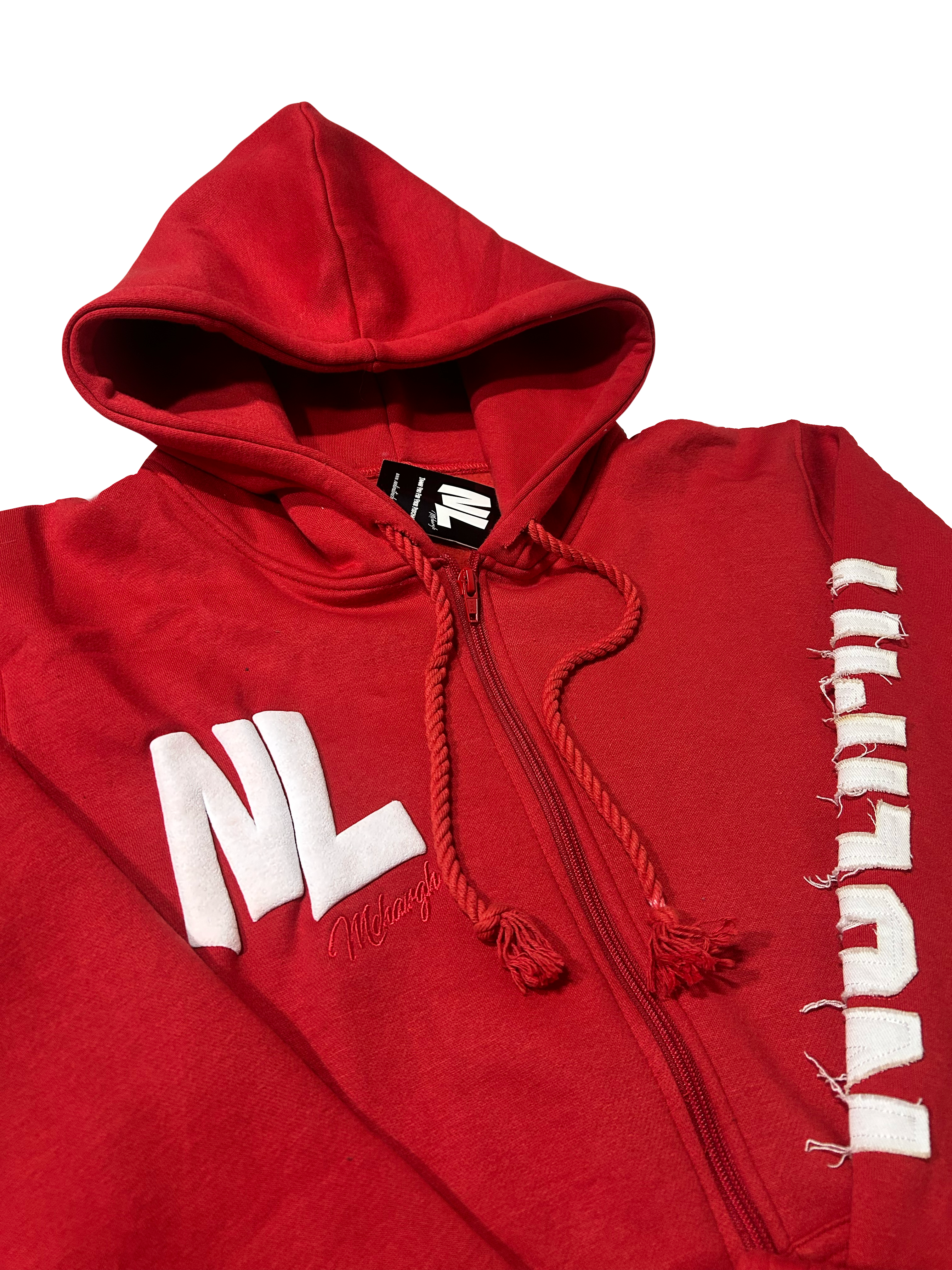 Red "NOLIMIT" Rope String Money Spread Zip-Up