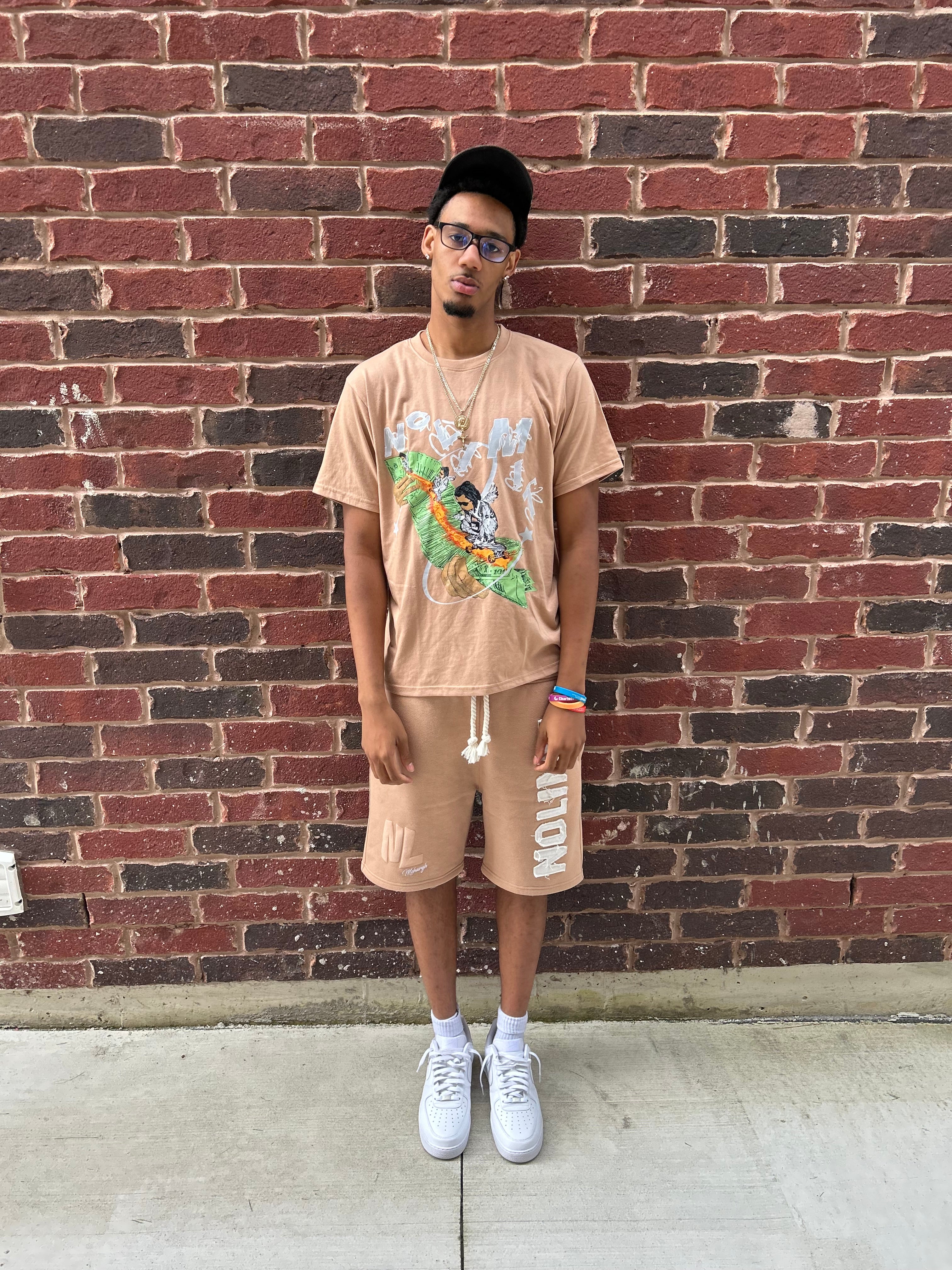 Tan “NOLIMIT” Money Spread T-Shirt 💸