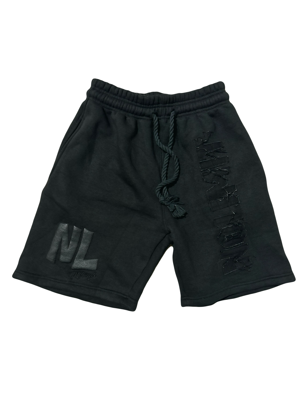 Black "NOLIMIT" Rope String Money Spread Shorts