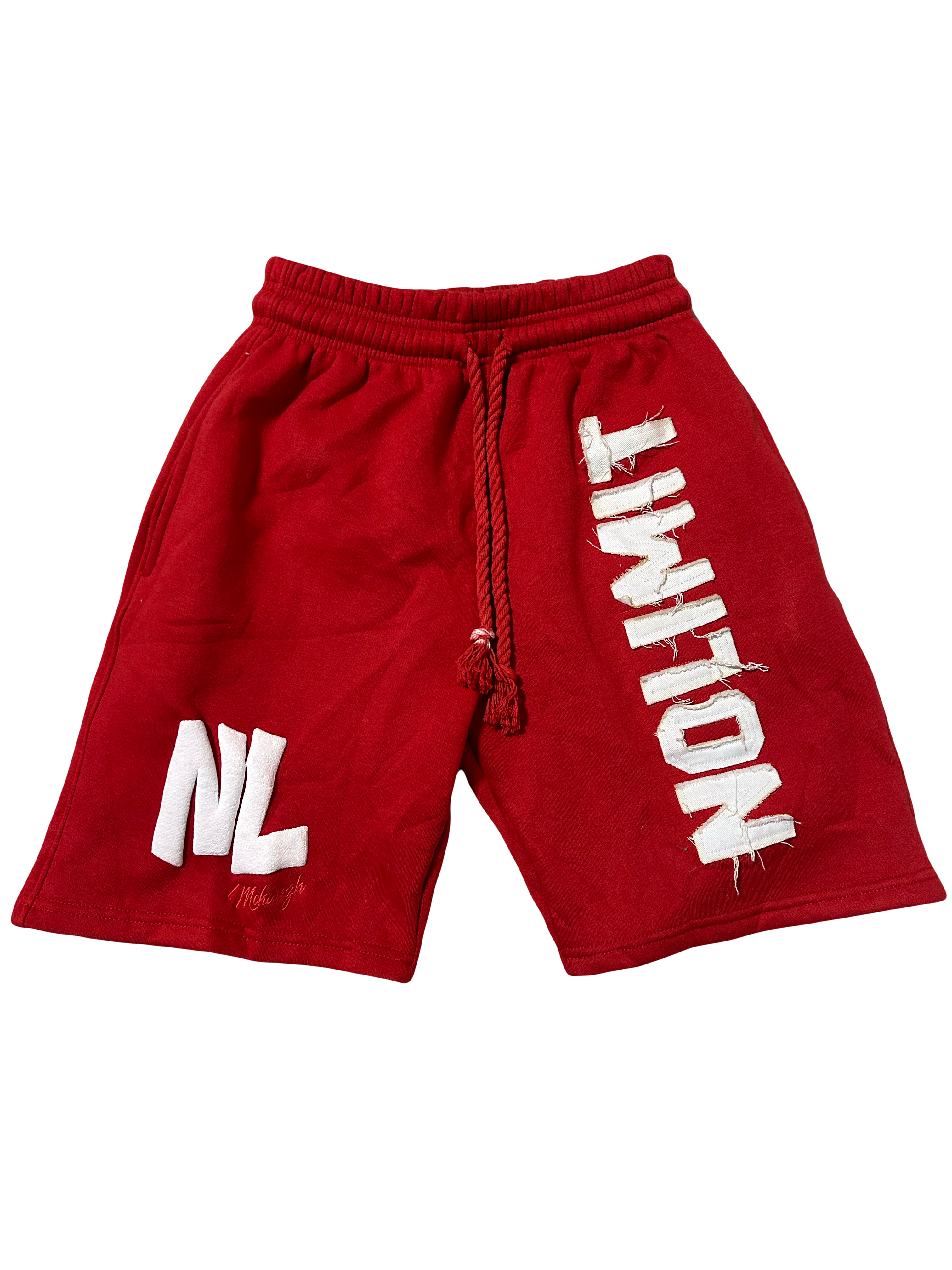 Red "NOLIMIT" Rope String Money Spread Shorts