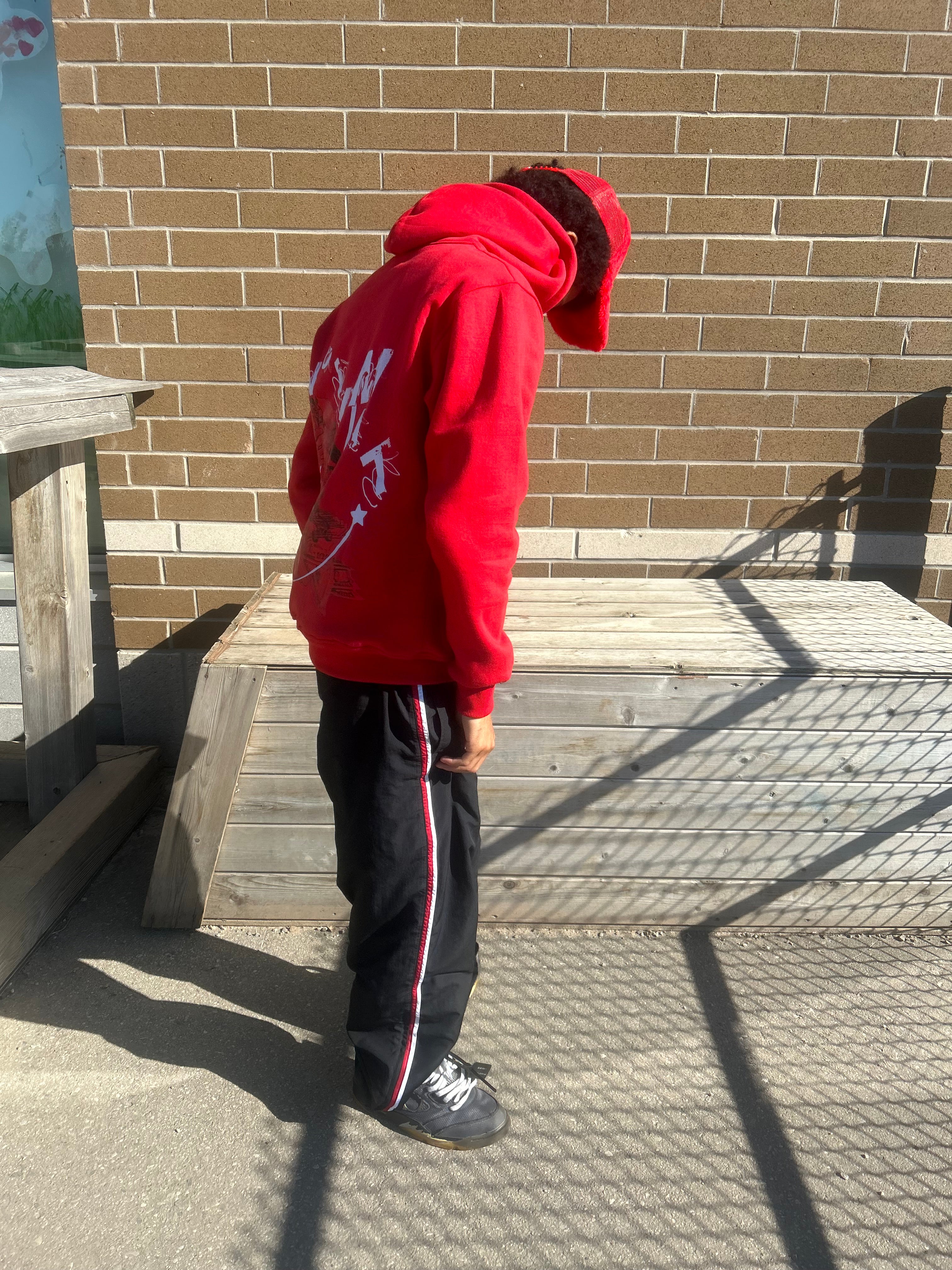 Red "NOLIMIT" Rope String Money Spread Zip-Up