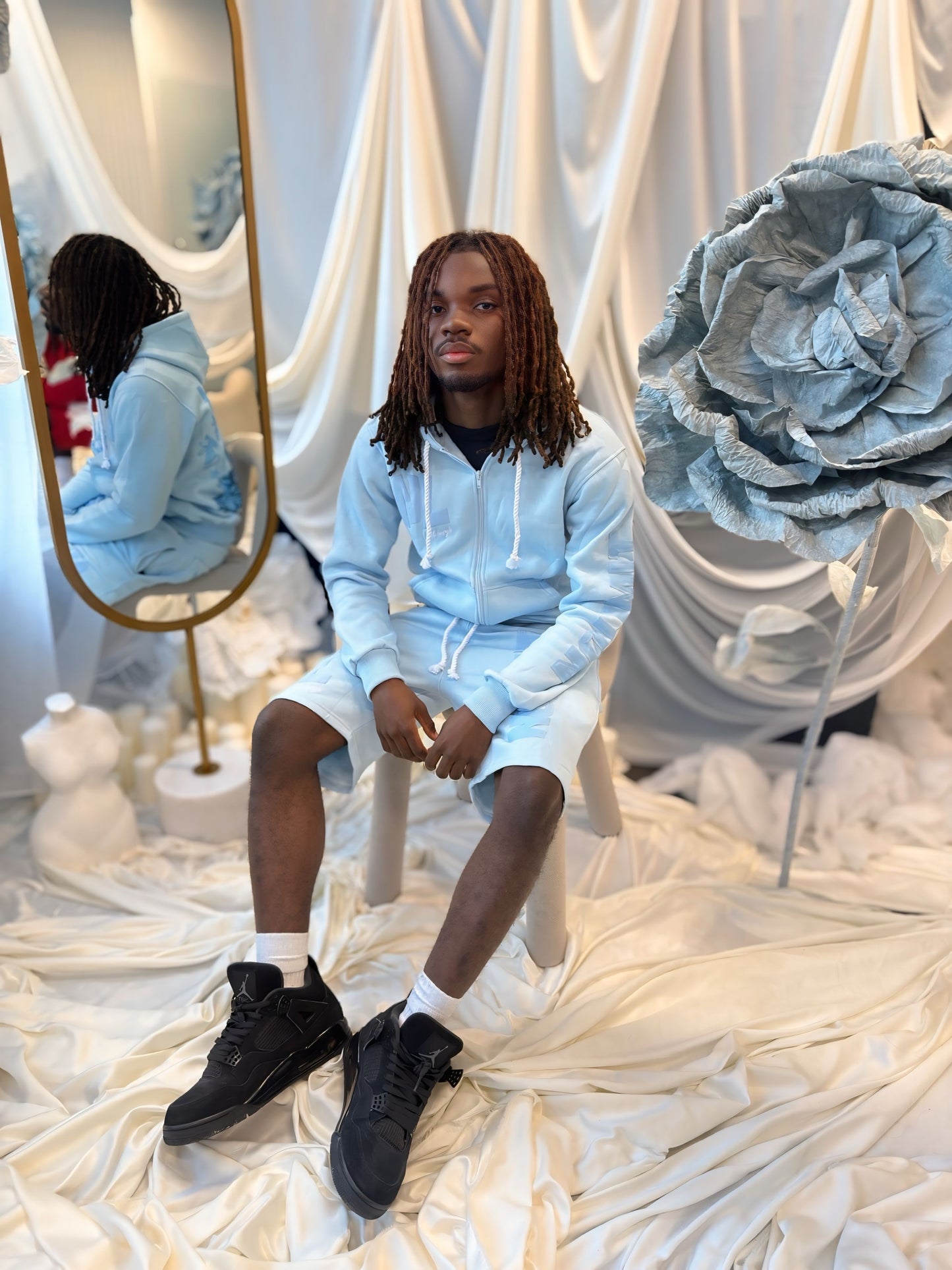 Sky Blue NOLIMIT Rope String Zip-Up