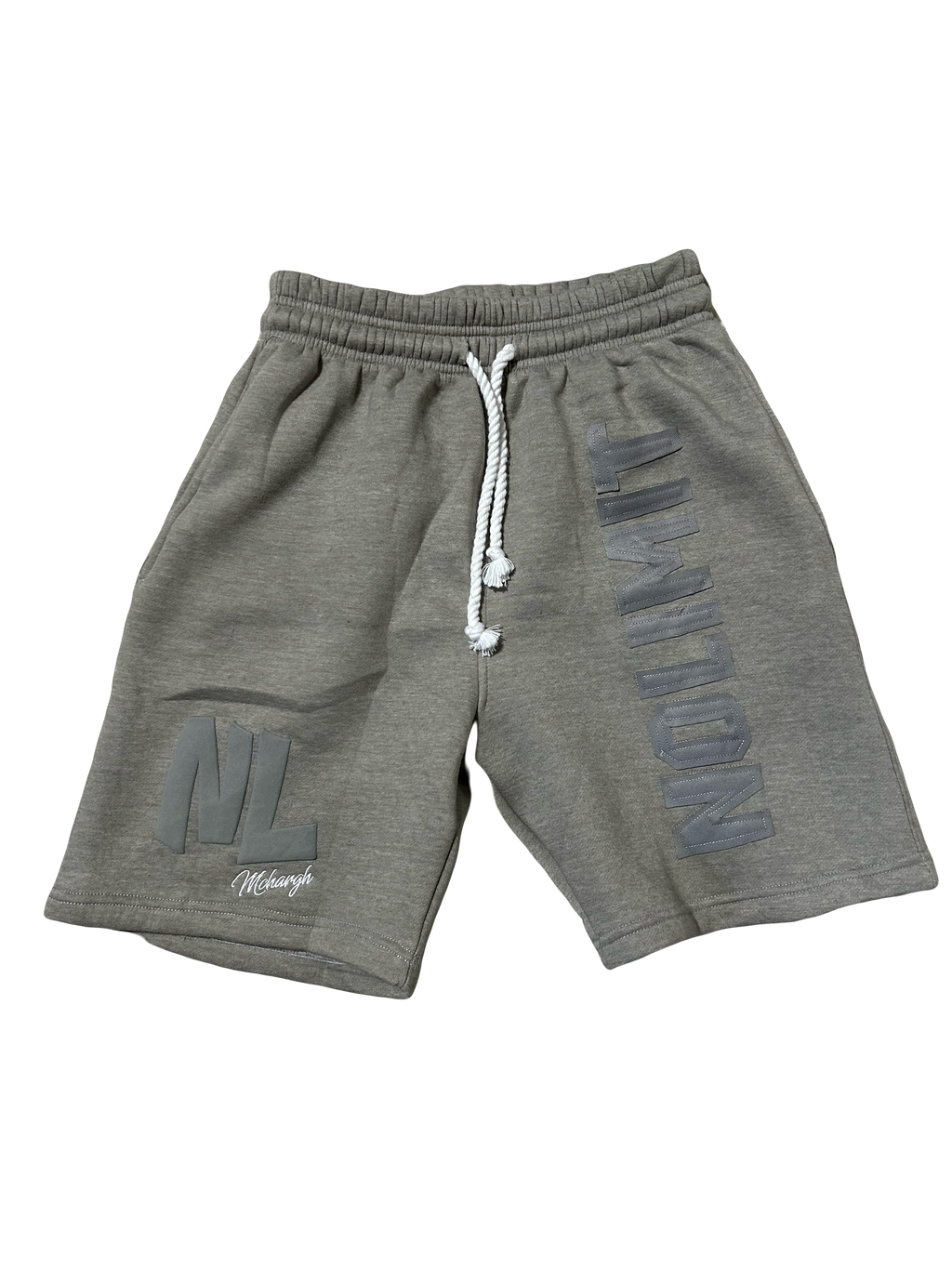 Grey "NOLIMIT" Rope String Money Spread Shorts