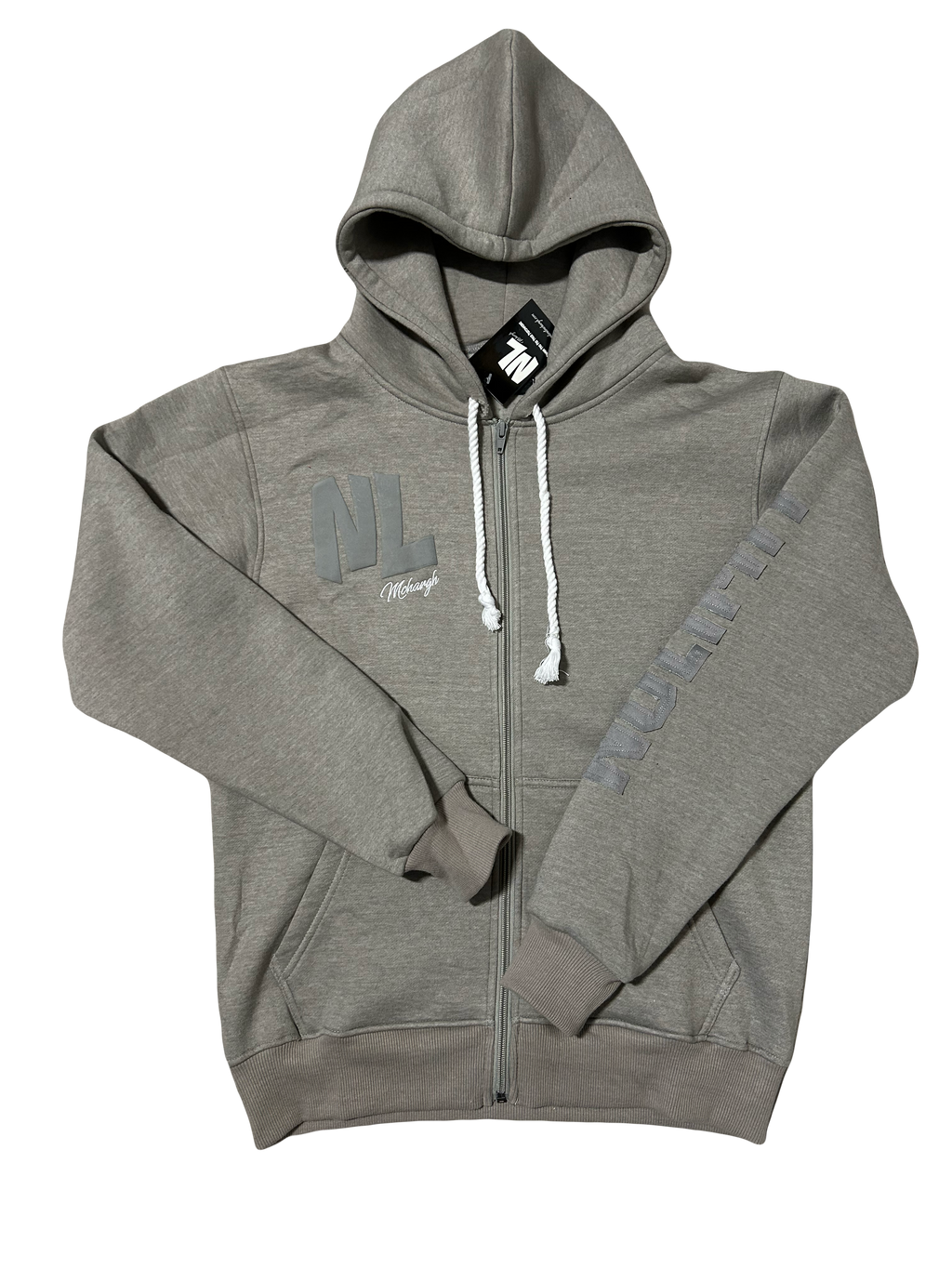Grey "NOLIMIT" Rope String Money Spread Zip-Up
