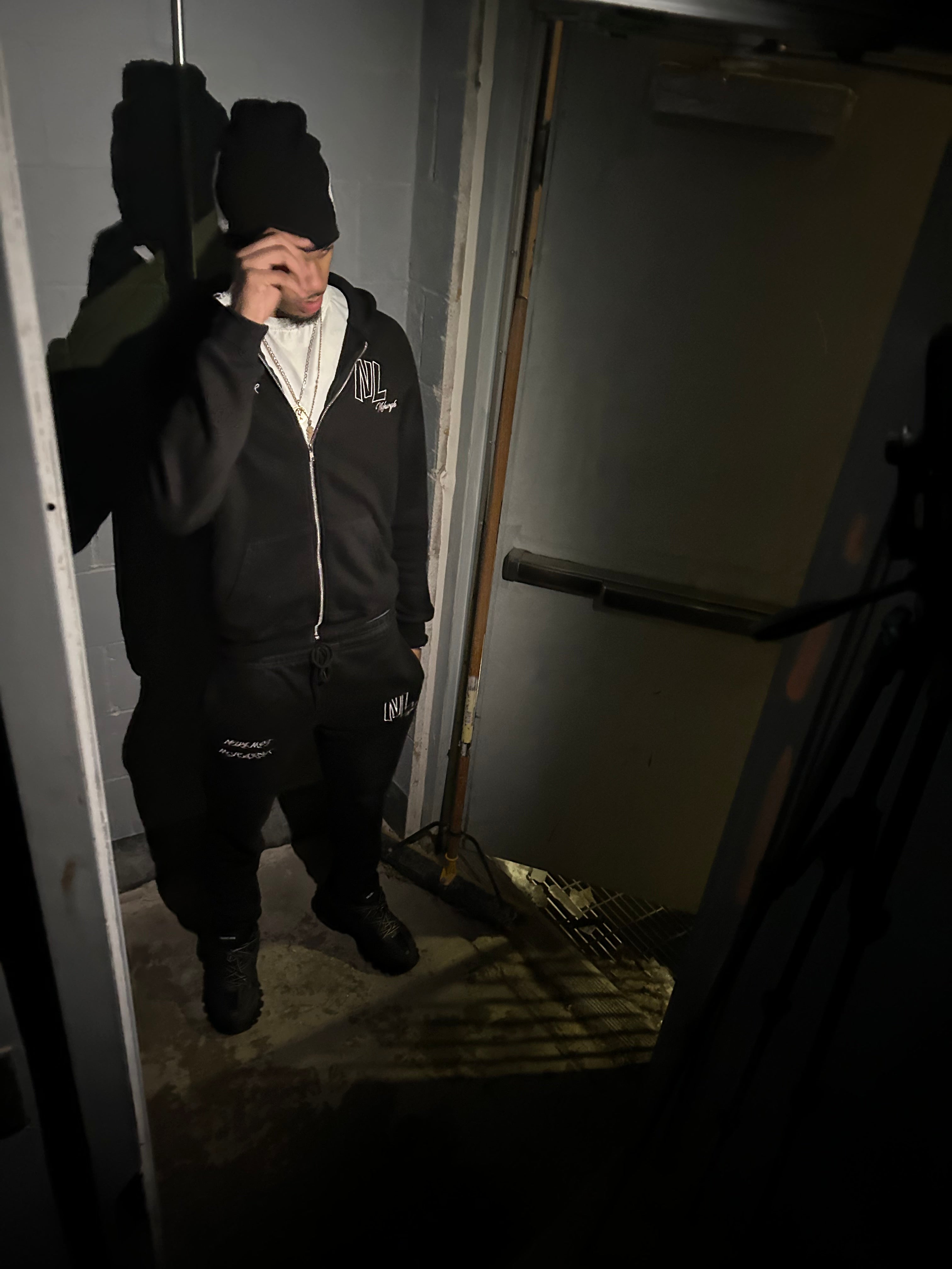 Washed Black Tracksuit Set