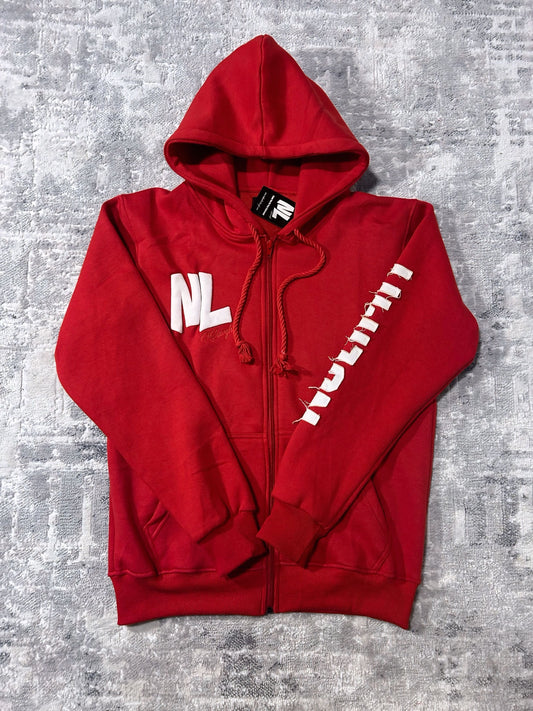 Red NOLIMIT Rope String Zip-Up