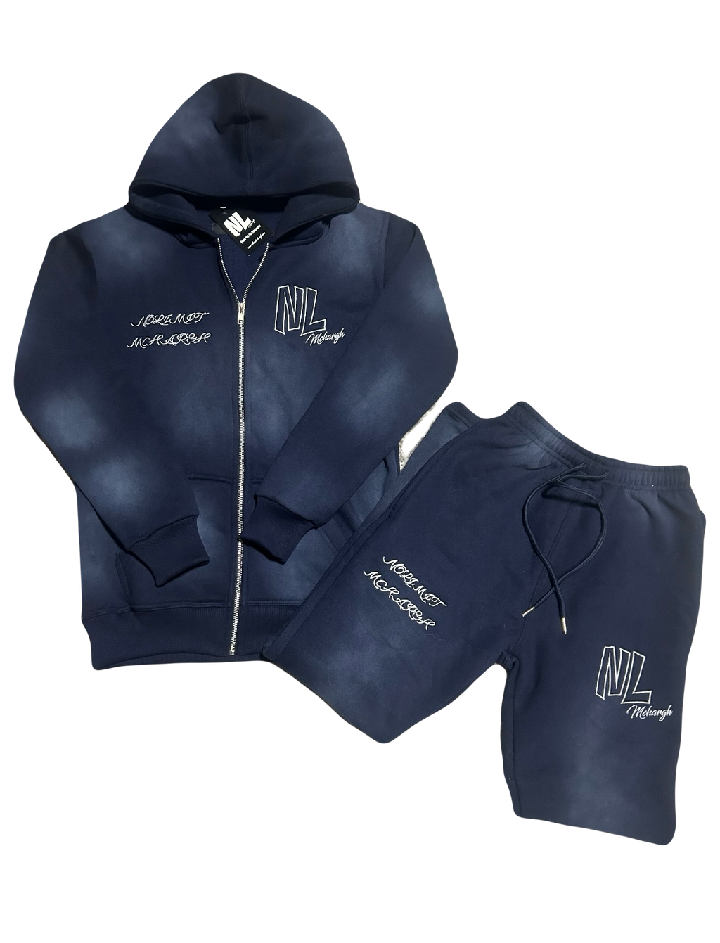 Washed Navy Blue Tracksuit Set