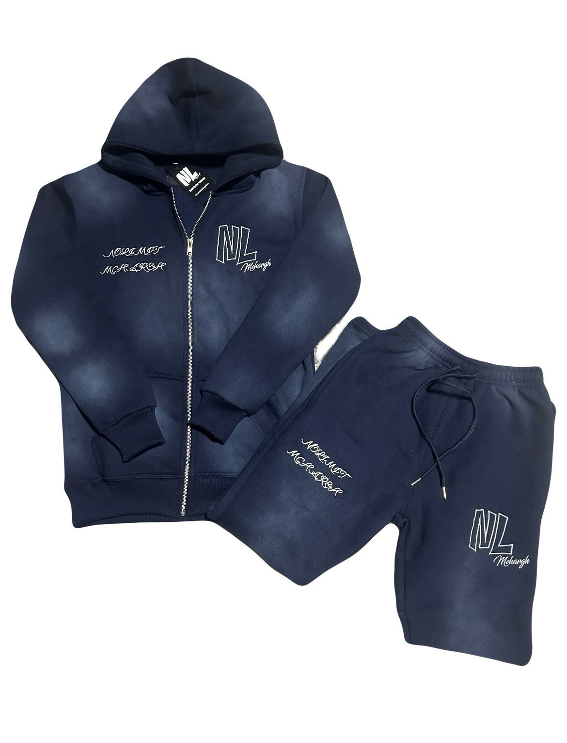 Washed Navy Blue Tracksuit Set