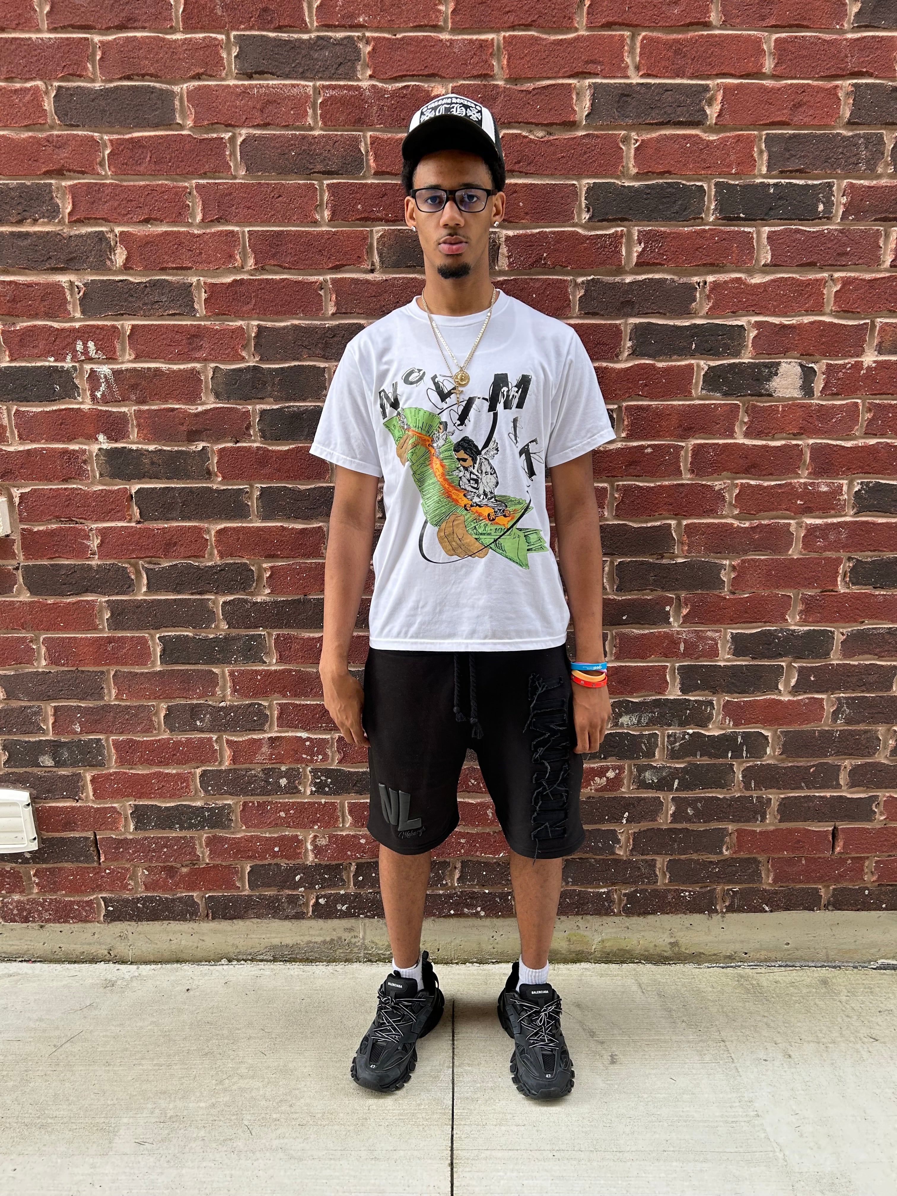 White “NOLIMIT" Money Spread T-Shirt 💸