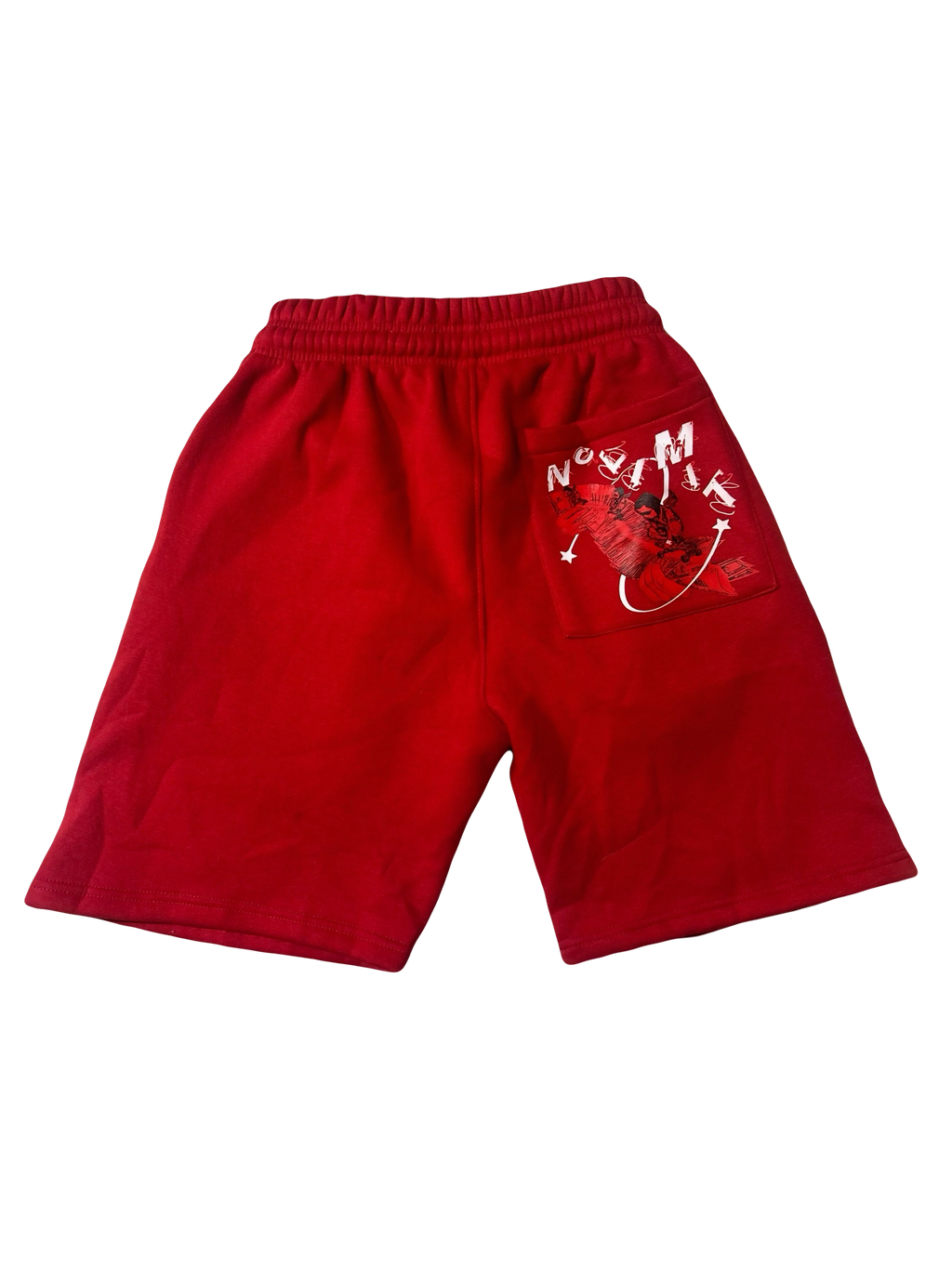 Red "NOLIMIT" Rope String Money Spread Shorts