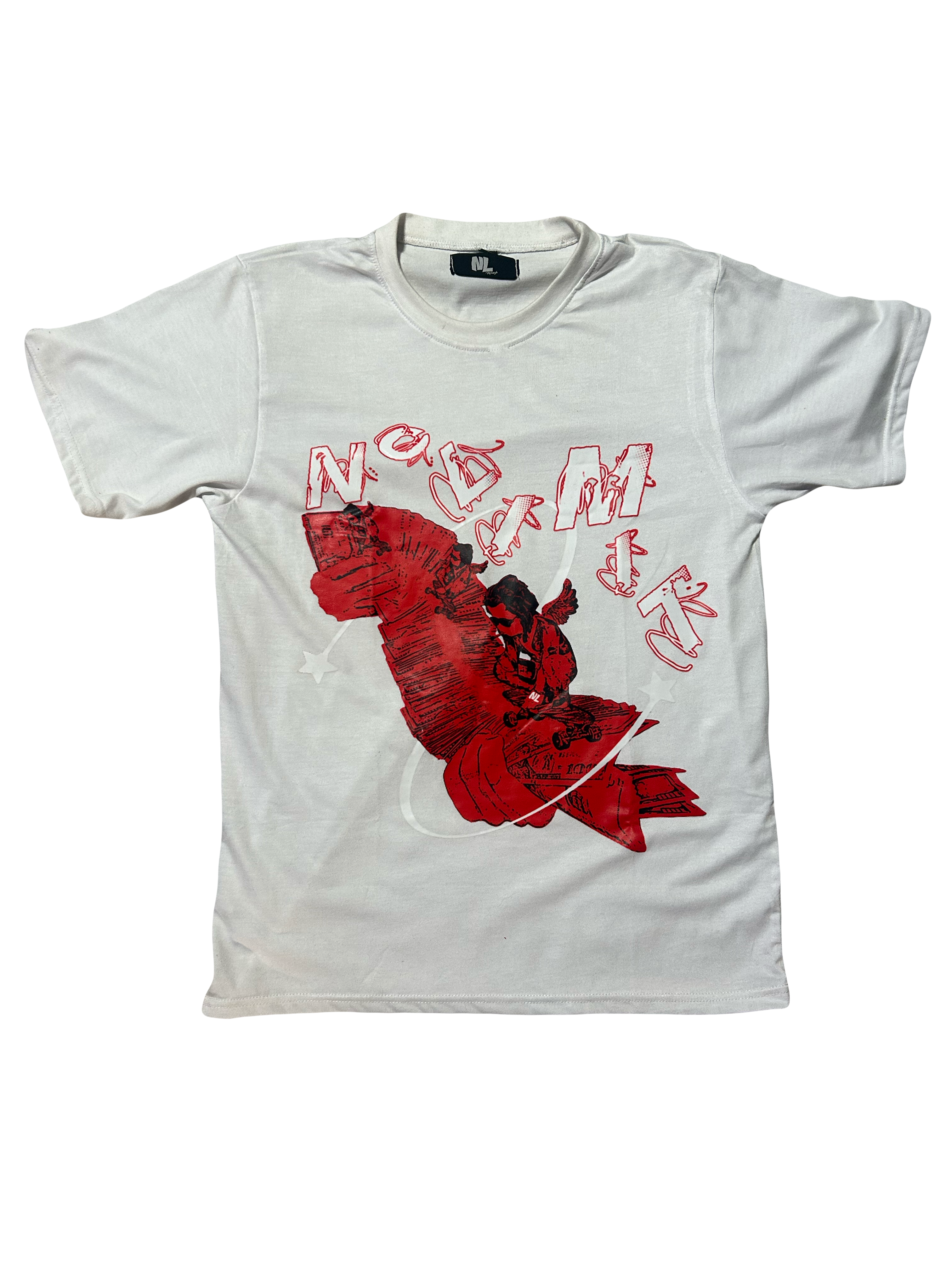 White & Red “NOLIMIT” Money Spread T-Shirt 💸
