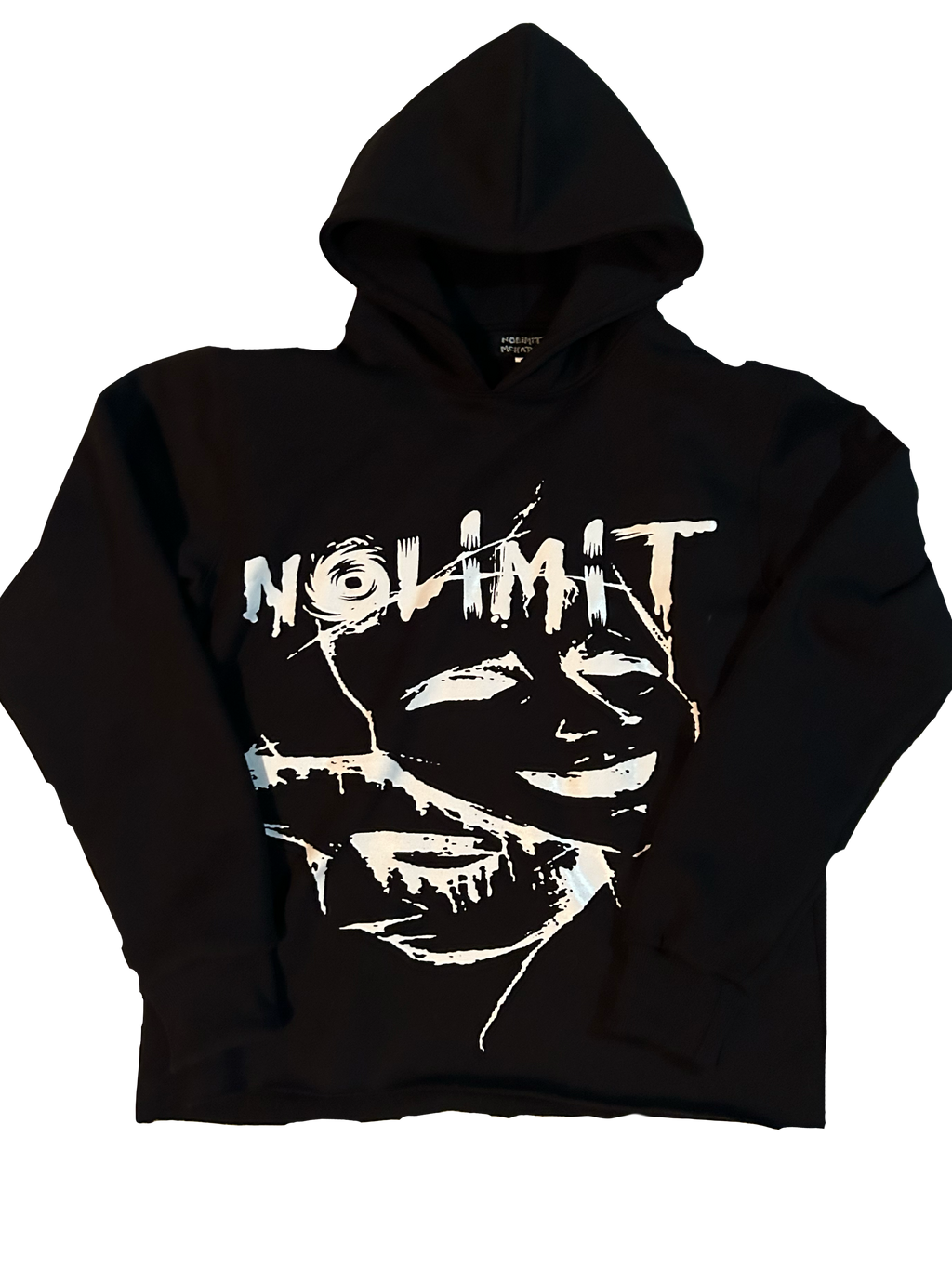 “NOLIMIT” 🎭 Cropped Oversized Pullover Hoodie