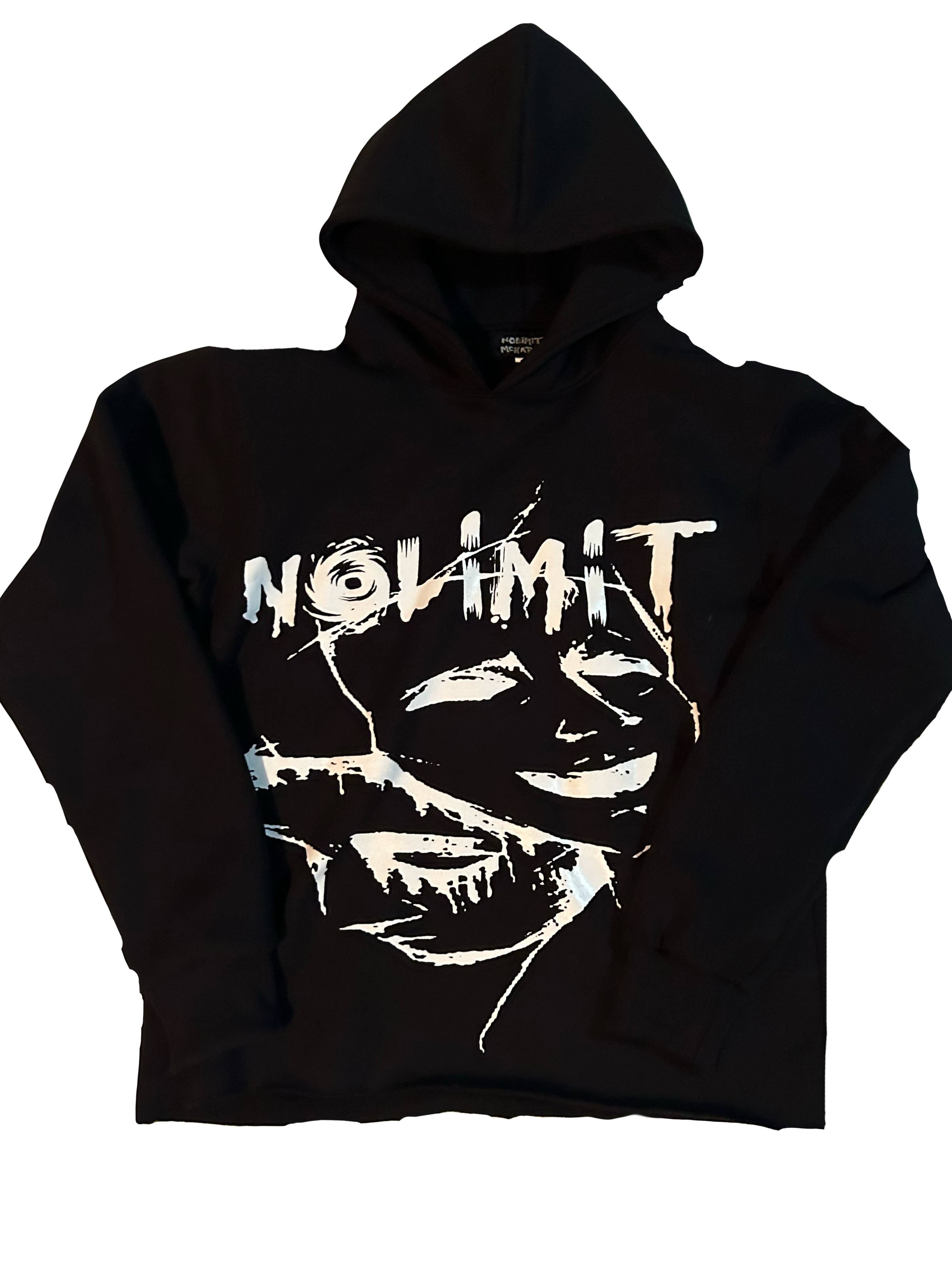 “NOLIMIT” 🎭 Cropped Oversized Pullover Hoodie