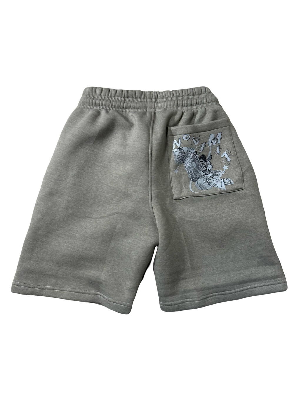Grey "NOLIMIT" Rope String Money Spread Shorts
