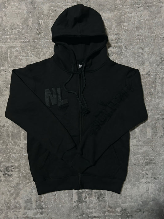 Black NOLIMIT Rope String Zip-Up