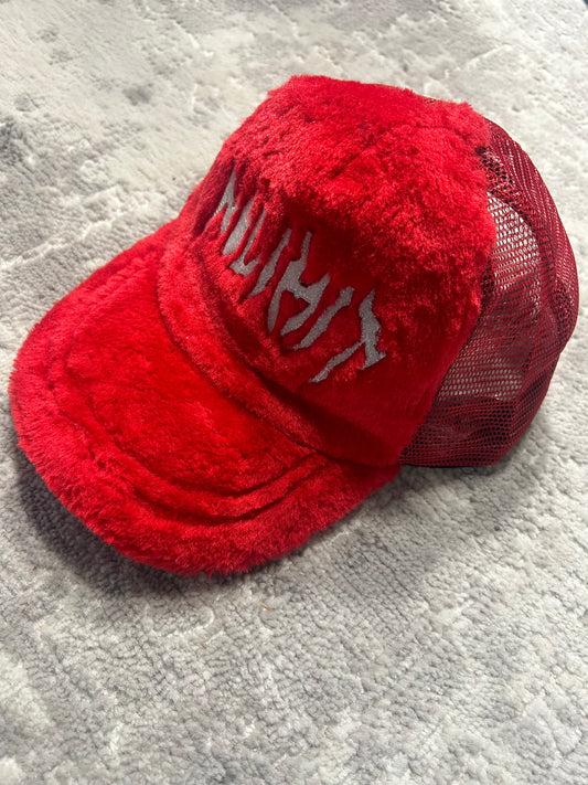 NOLIMIT Fuzzy Trucker Hat (Red)