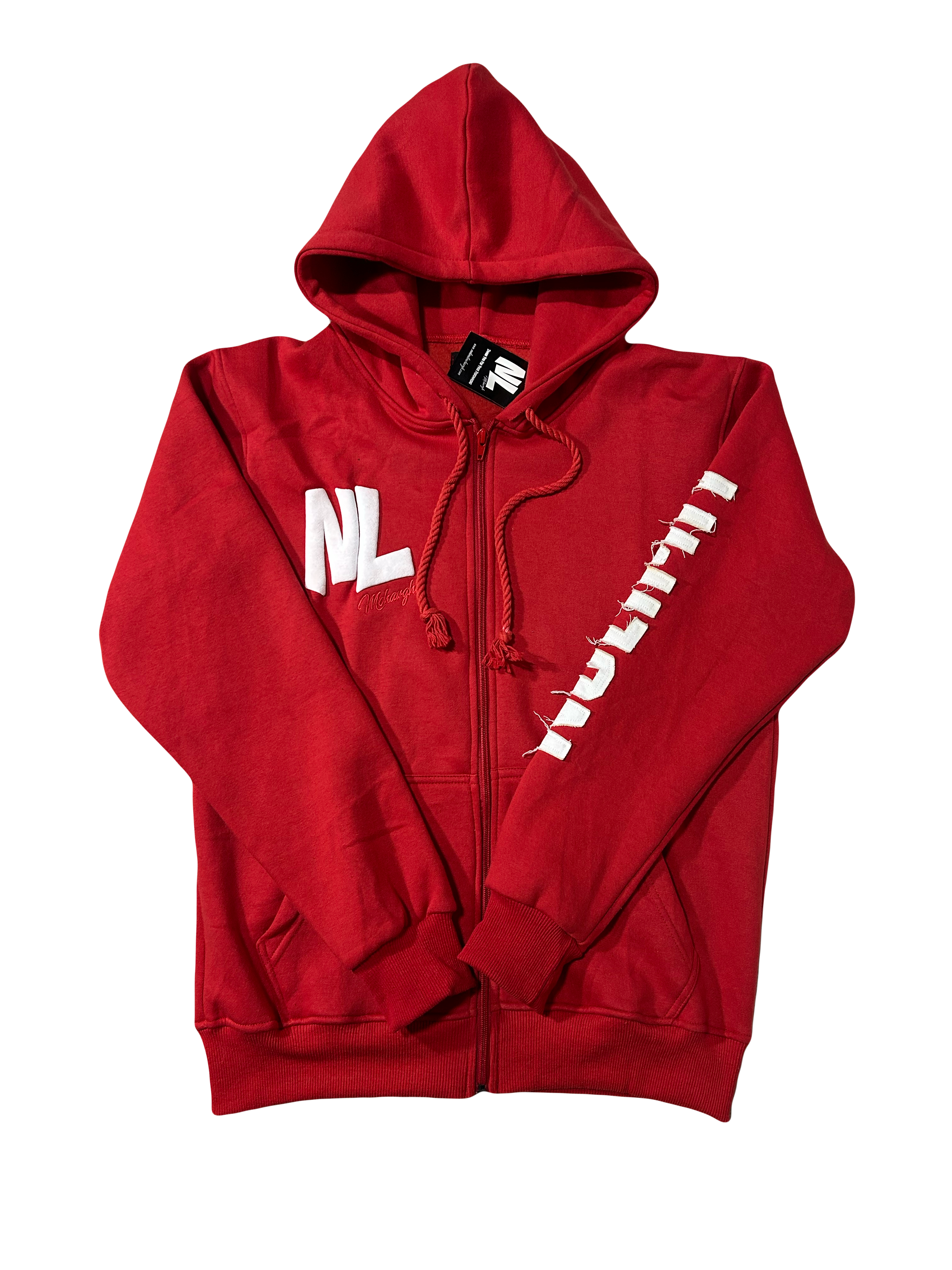 Red "NOLIMIT" Rope String Money Spread Zip-Up