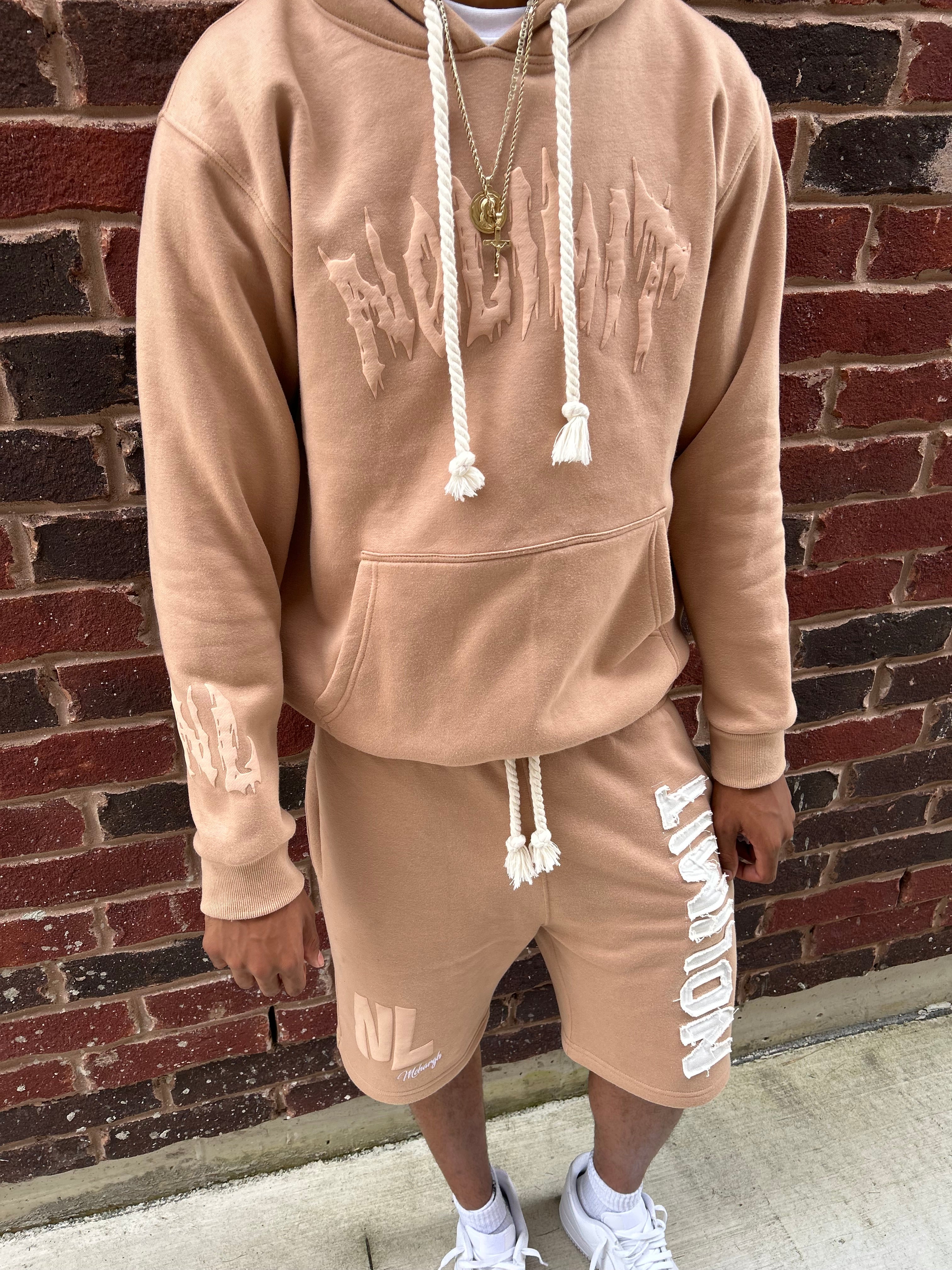 "NOLIMIT" Puff Print Rope String Hoodie