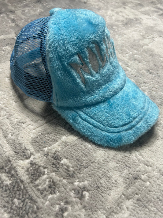NOLIMIT Fuzzy Trucker Hat (Blue)