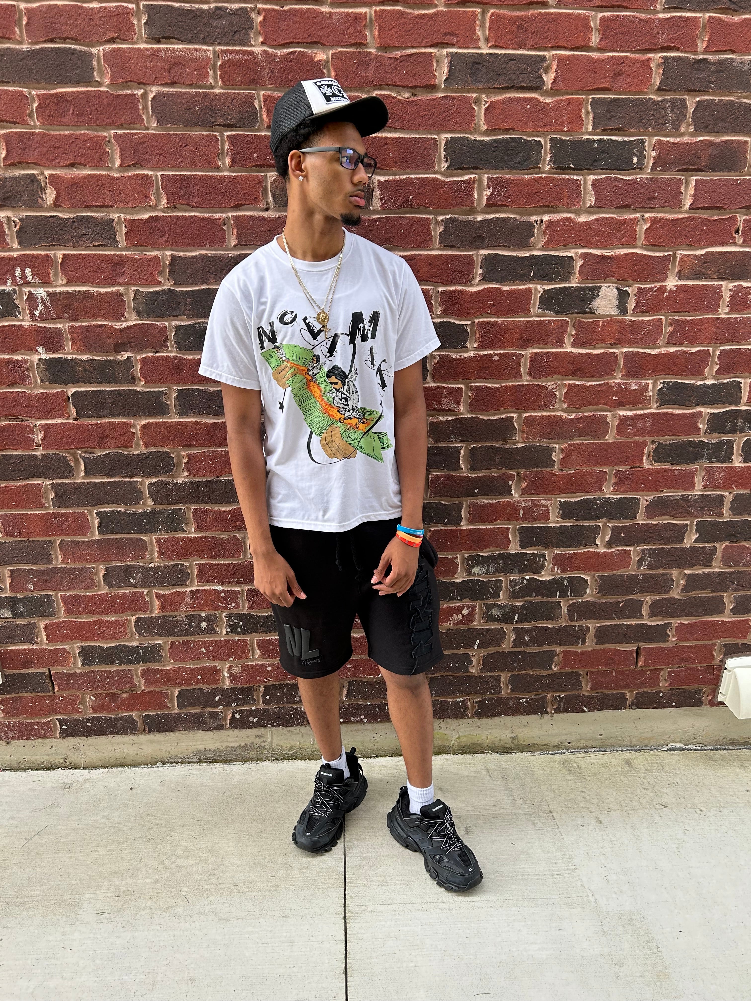 White “NOLIMIT" Money Spread T-Shirt 💸